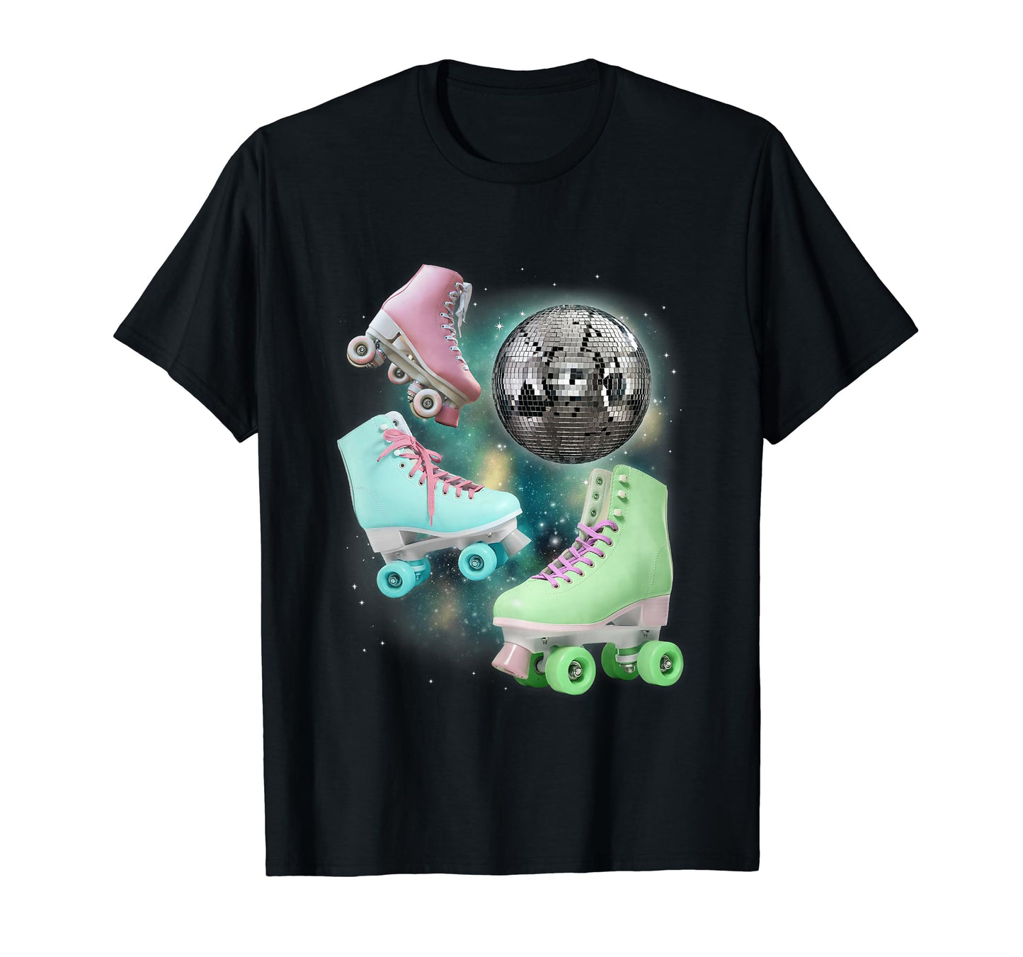Disco Moon Vibe Roller Skating T-Shirt - Fun Novelty Design Men Women - T-Shirt, Sweatshirt, Hoodie