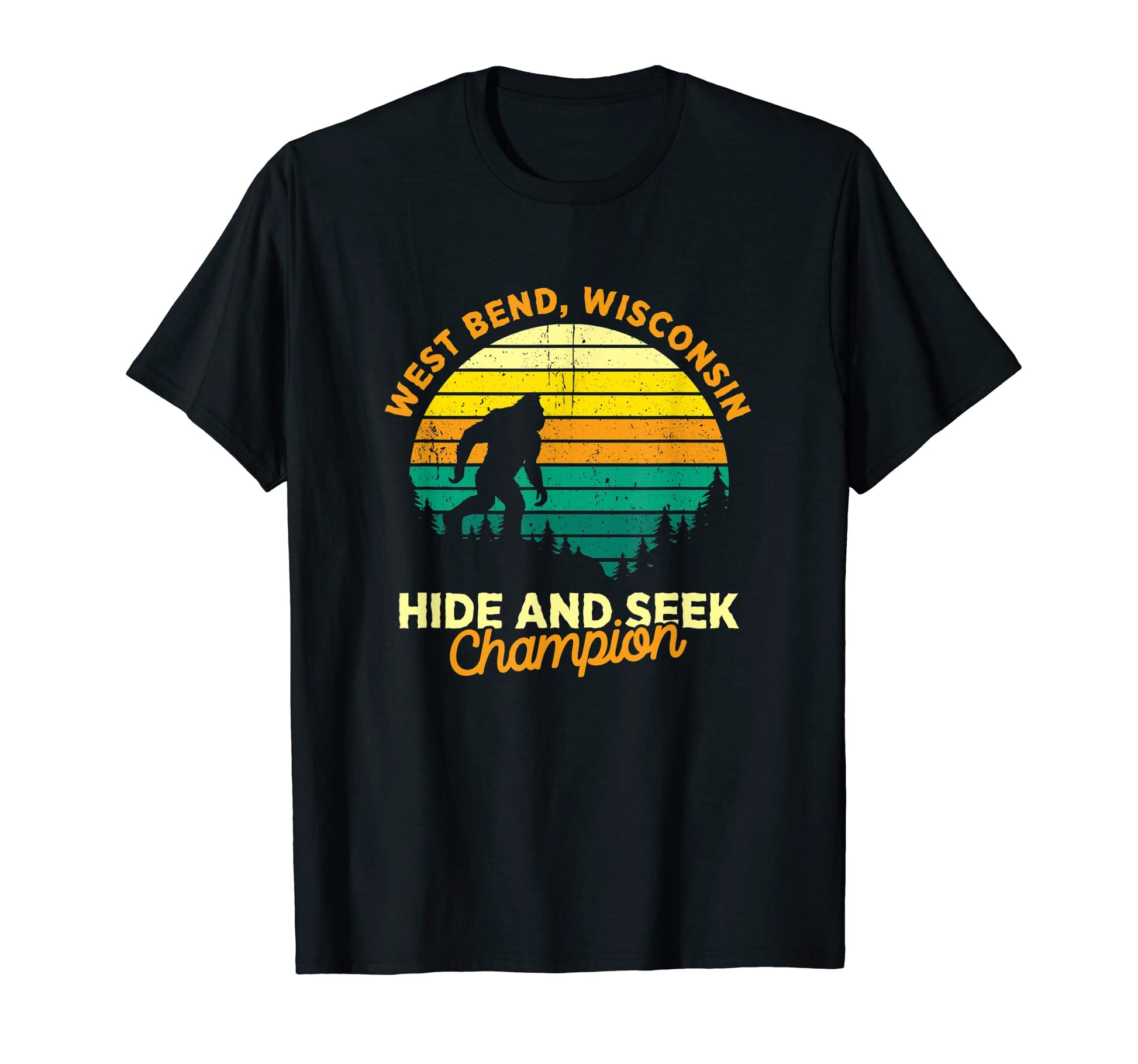 West Bend Wisconsin Big Foot Souvenir T-Shirt - Minimalist Print Unisex - T-Shirt, Sweatshirt, Hoodie