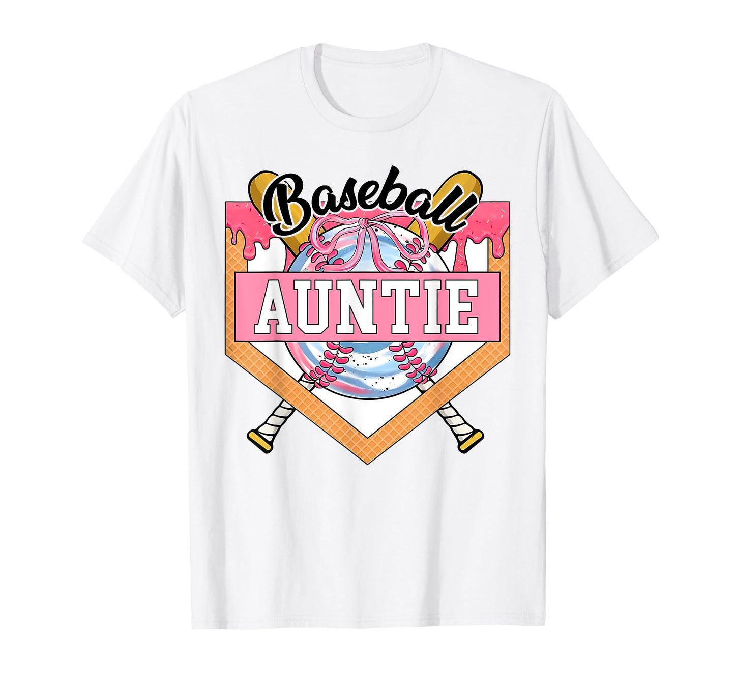 Baseball Auntie Coquette Bow Game Day T-Shirt - Trendy Graphic Unisex - T-Shirt, Sweatshirt, Hoodie