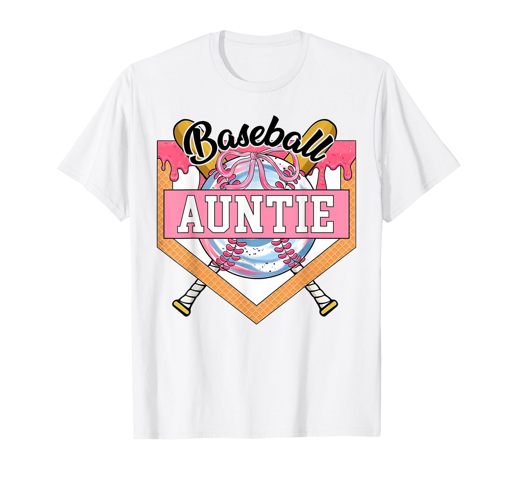 Baseball Auntie Coquette Bow Game Day T-Shirt - Trendy Graphic Unisex - T-Shirt, Sweatshirt, Hoodie