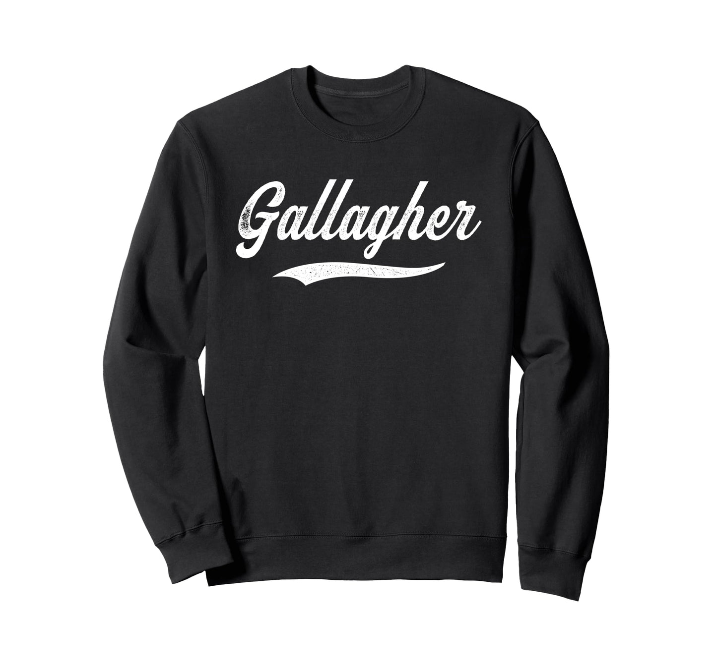 Distressed Script Nicholas Gallagher Sweatshirt - Graphic Print Unisex - T-Shirt, Sweatshirt, Hoodie