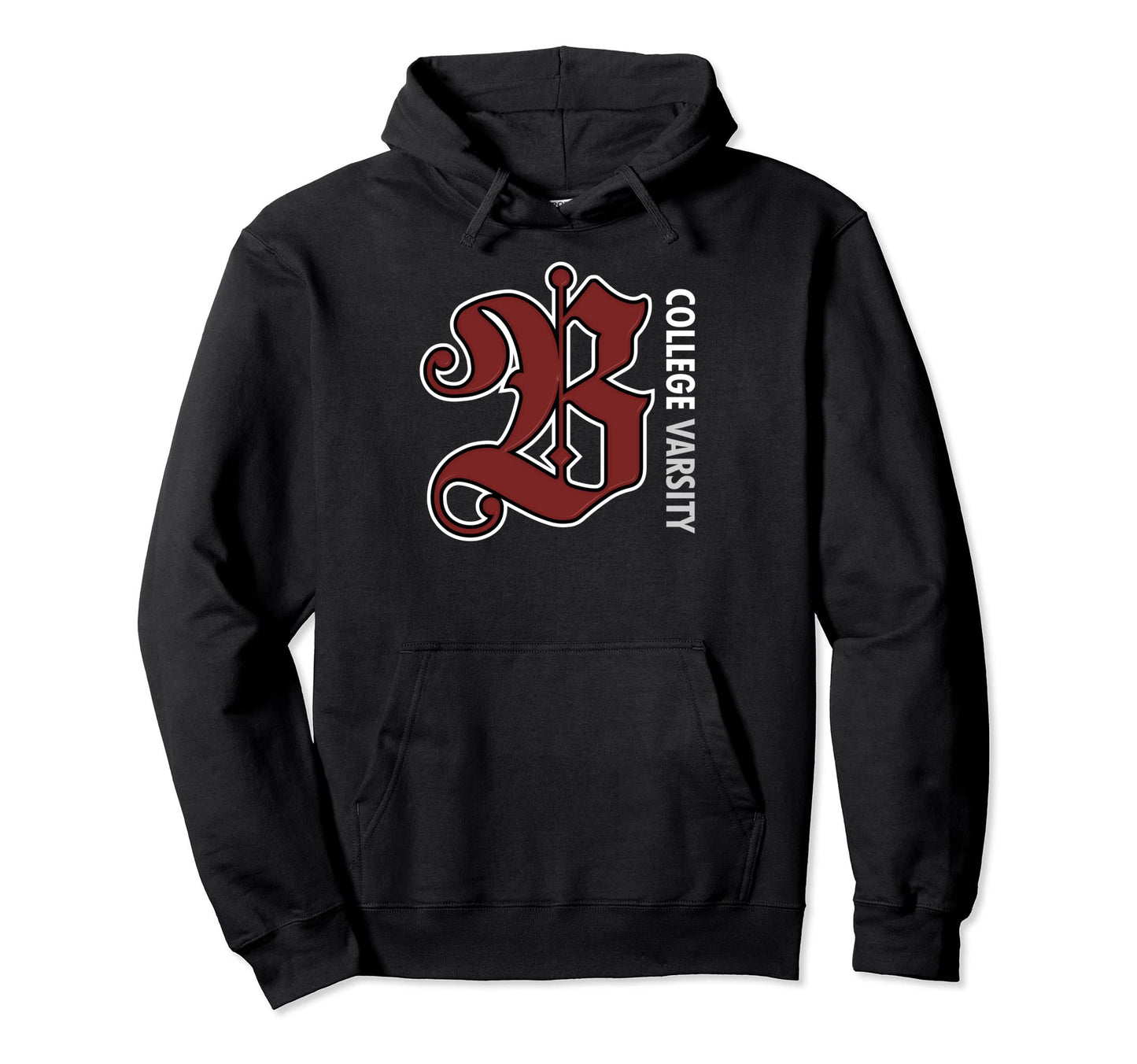 B Big Text College Varsity Hoodie - Custom Art Print Unisex - T-Shirt, Sweatshirt, Hoodie