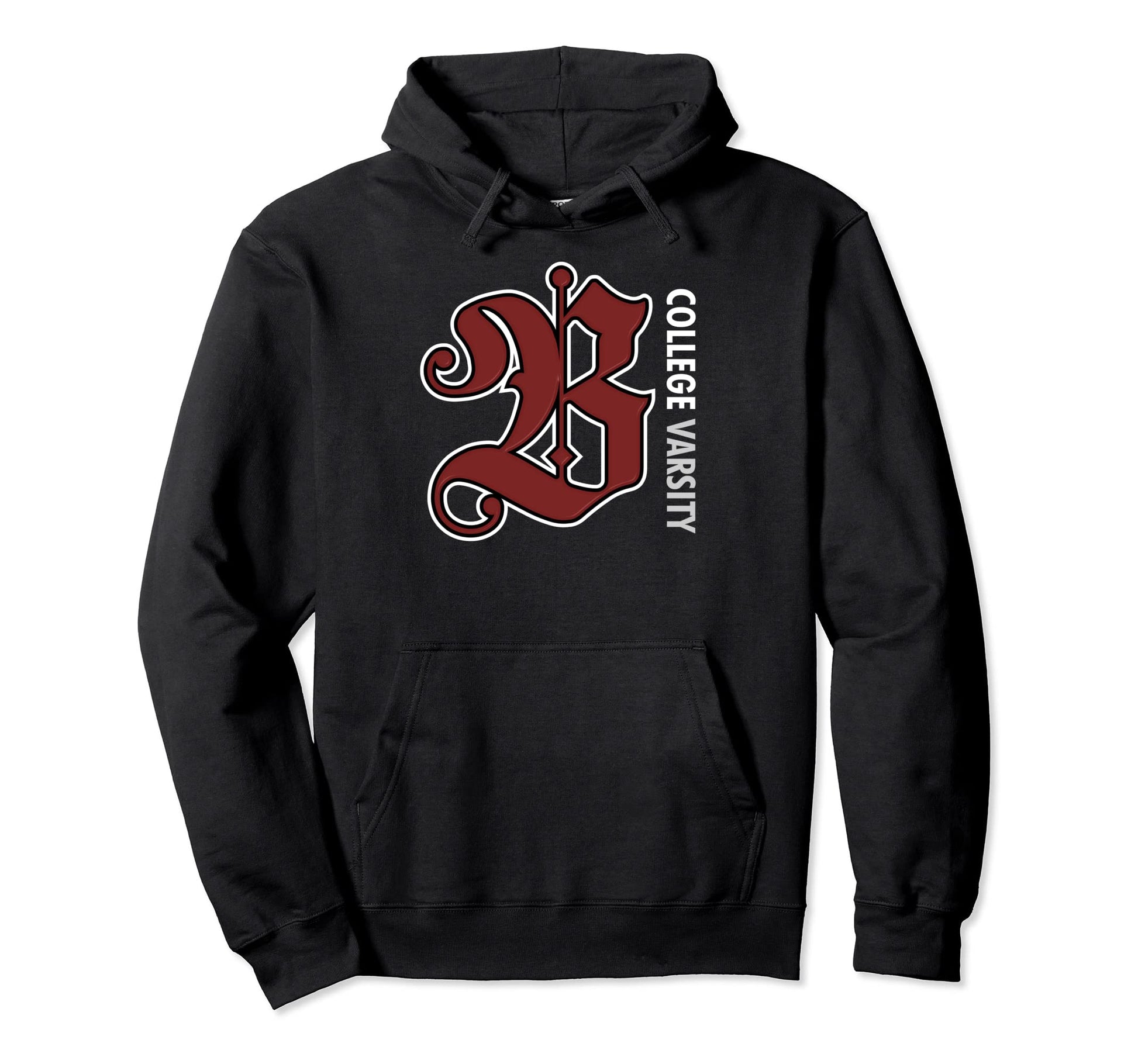 B Big Text College Varsity Hoodie - Custom Art Print Unisex - T-Shirt, Sweatshirt, Hoodie