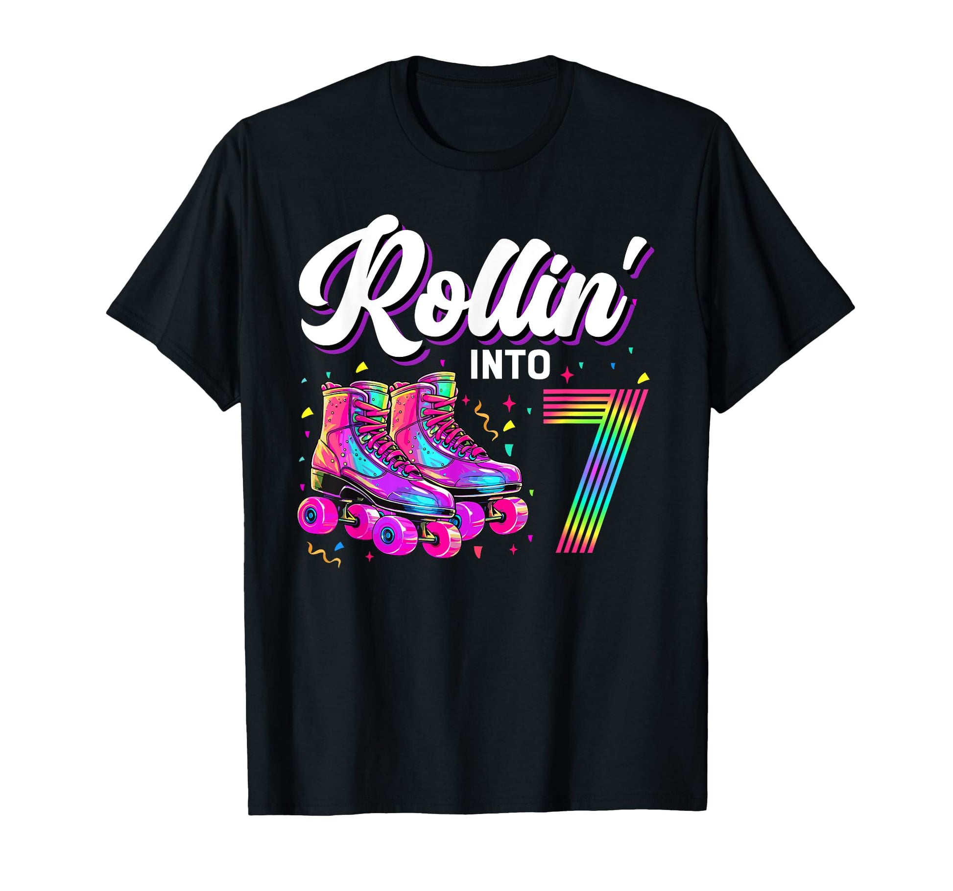 7Th Birthday 7 Year Old Roller T-Shirt - Fun Novelty Design for Adults - T-Shirt, Sweatshirt, Hoodie
