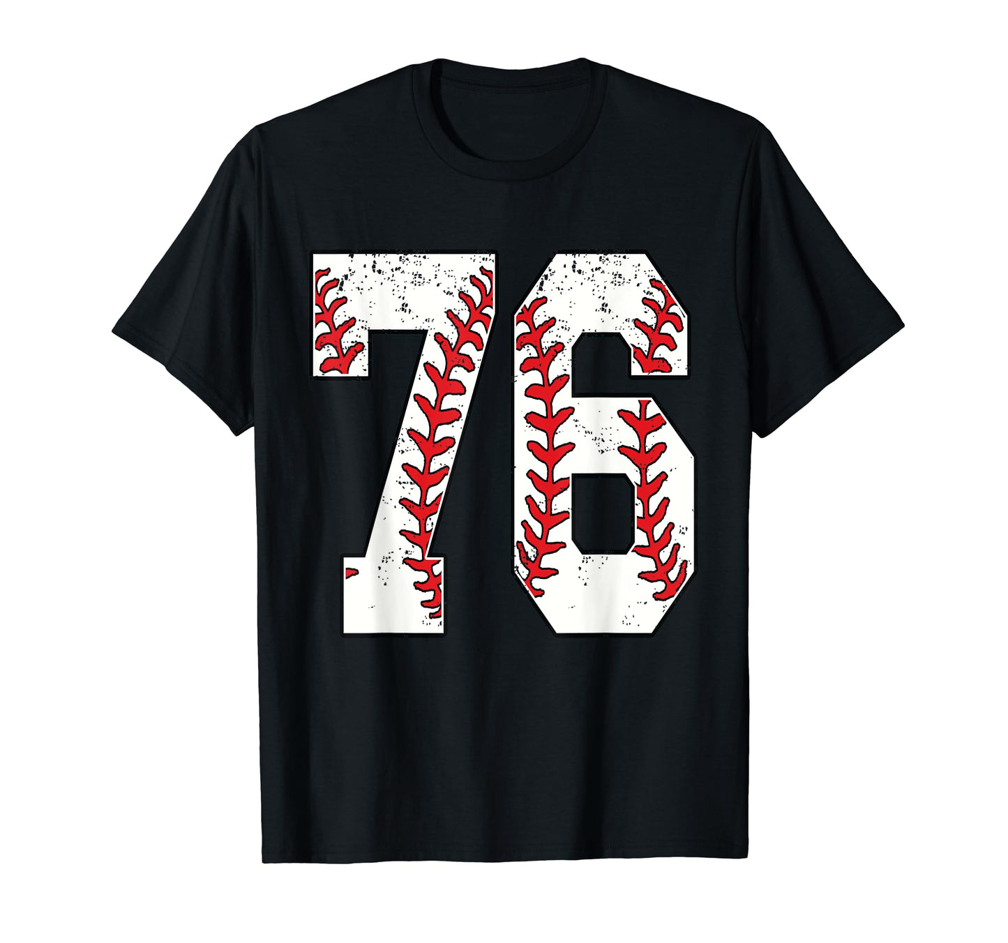Number 76 Baseball 76 Jersey Number T-Shirt - Fun Novelty Design Unisex - T-Shirt, Sweatshirt, Hoodie