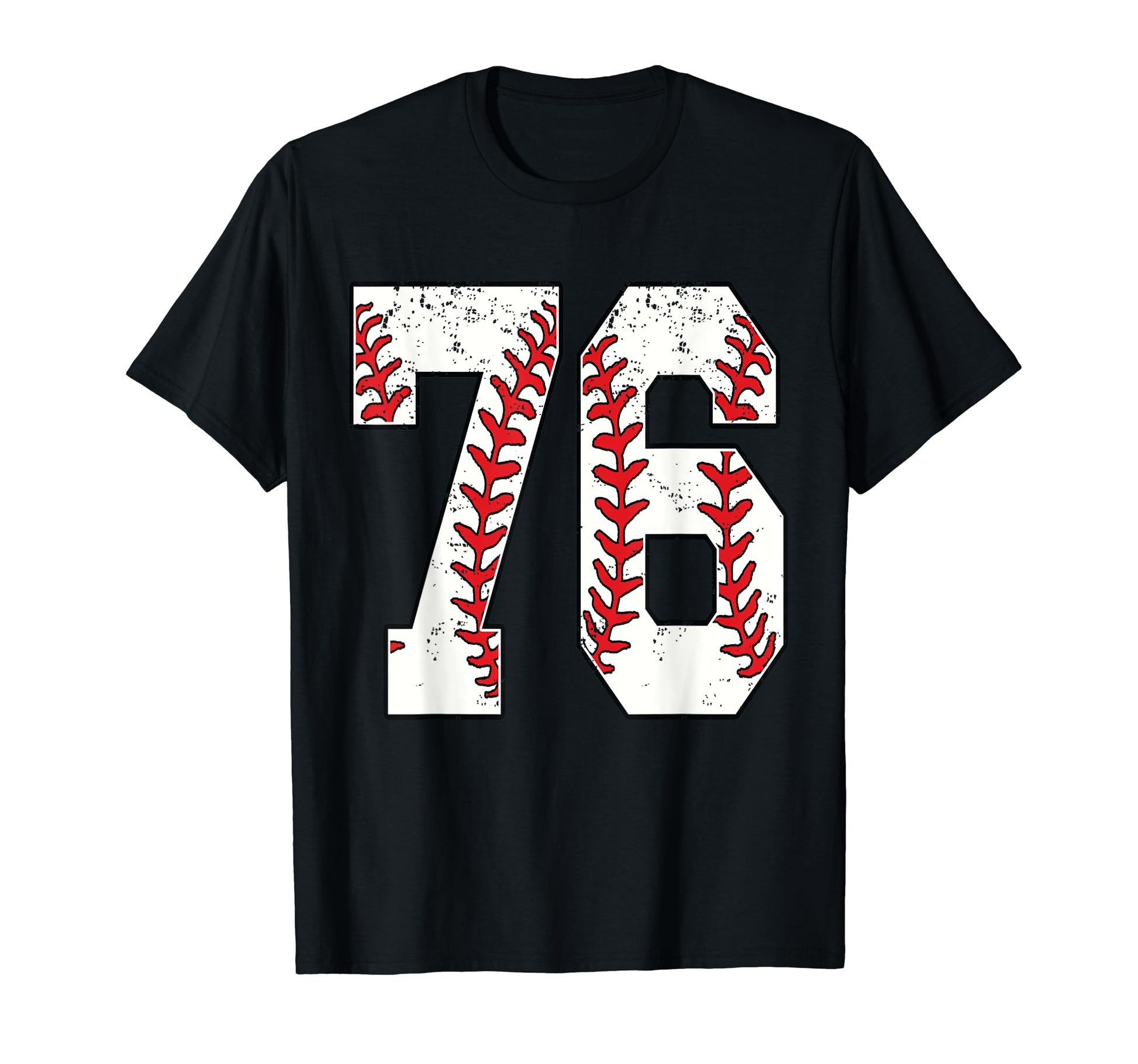 Number 76 Baseball 76 Jersey Number T-Shirt - Fun Novelty Design Unisex - T-Shirt, Sweatshirt, Hoodie