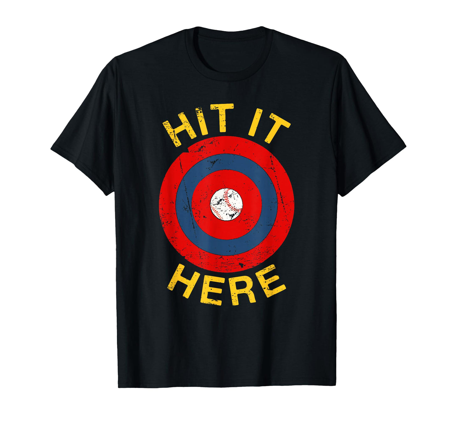 Baseball Bullseye Home Run Target T-Shirt - Fun Novelty Design Men Women - T-Shirt, Sweatshirt, Hoodie