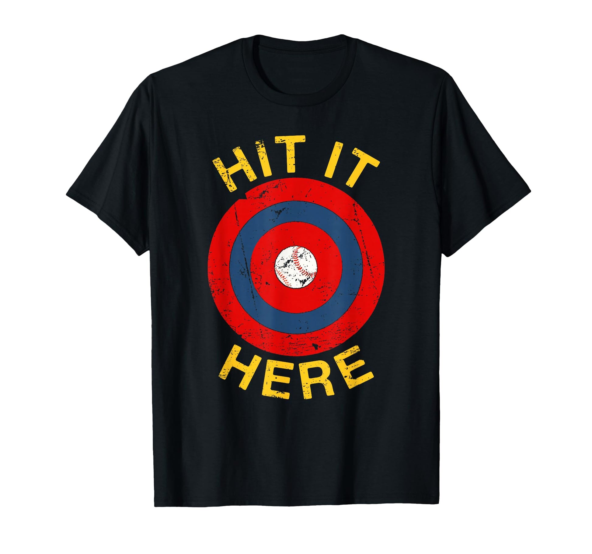 Baseball Bullseye Home Run Target T-Shirt - Fun Novelty Design Men Women - T-Shirt, Sweatshirt, Hoodie