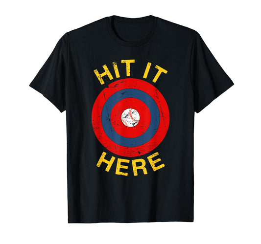 Baseball Bullseye Home Run Target T-Shirt - Fun Novelty Design Men Women - T-Shirt, Sweatshirt, Hoodie