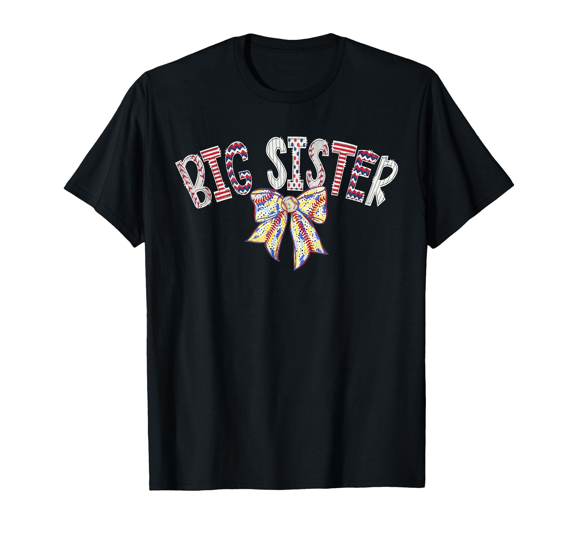 Baseball Big Sister Coquette Bow Game T-Shirt - Minimalist Print Men Women - T-Shirt, Sweatshirt, Hoodie