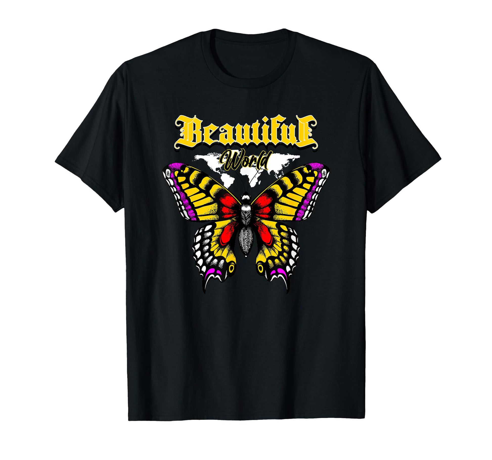Butterfly Beautiful Y2K Grunge T-Shirt - Custom Art Print Men Women - T-Shirt, Sweatshirt, Hoodie