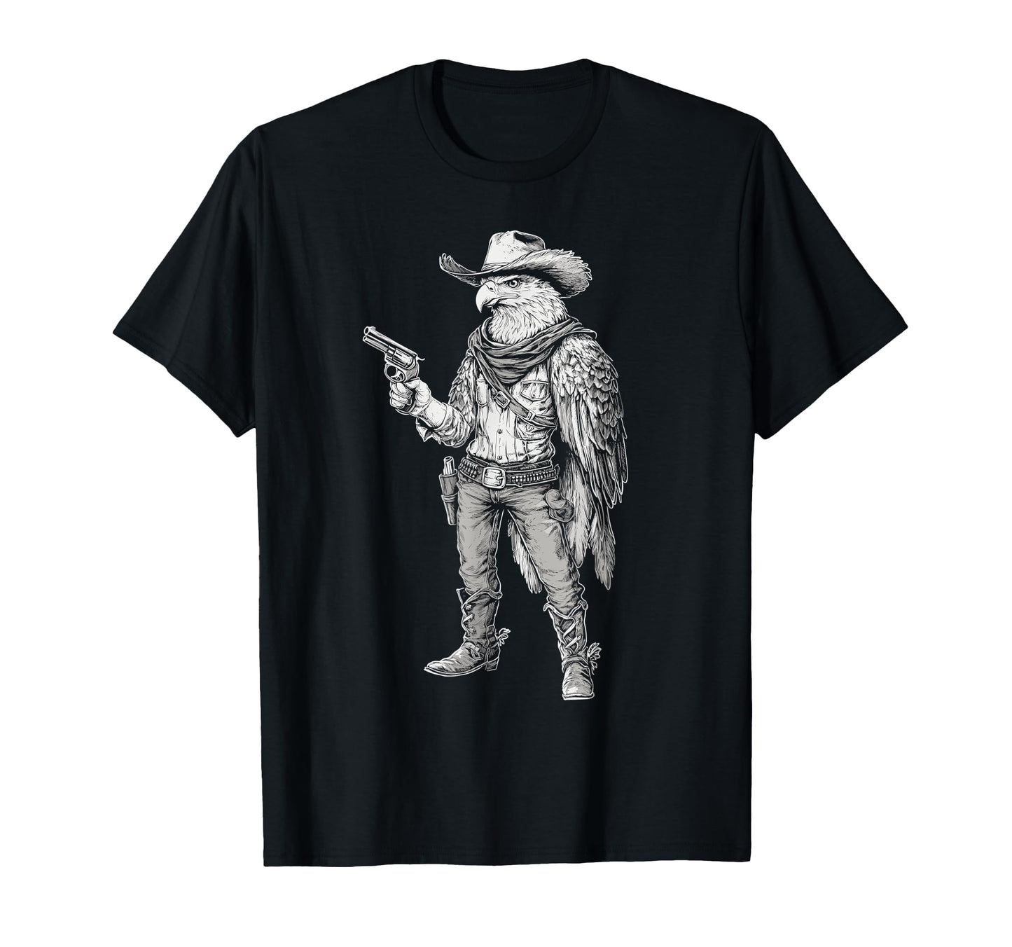 Majestic Eagle Cowboy Western T-Shirt - Graphic Print for Adults - T-Shirt, Sweatshirt, Hoodie