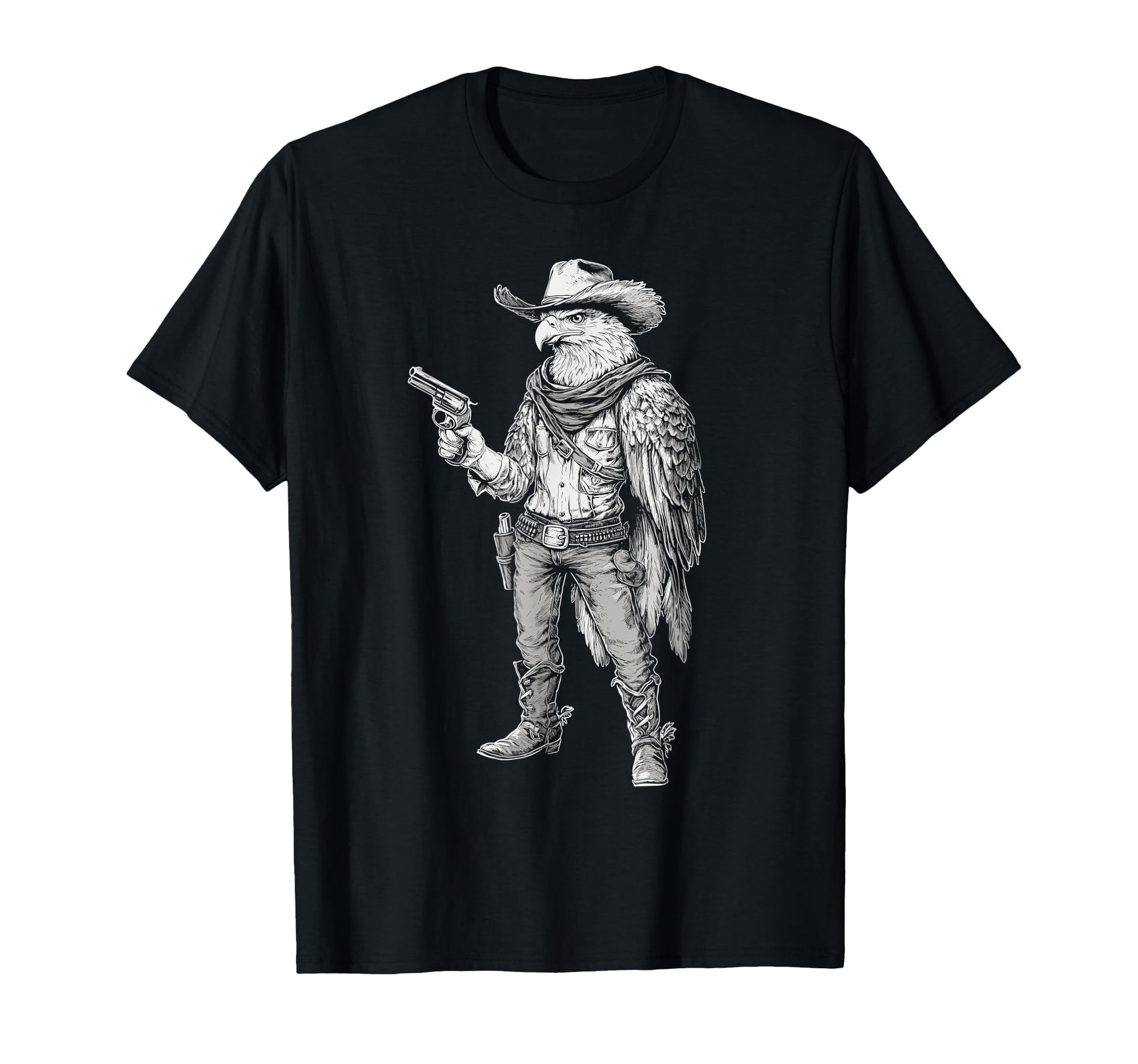 Majestic Eagle Cowboy Western T-Shirt - Graphic Print for Adults - T-Shirt, Sweatshirt, Hoodie