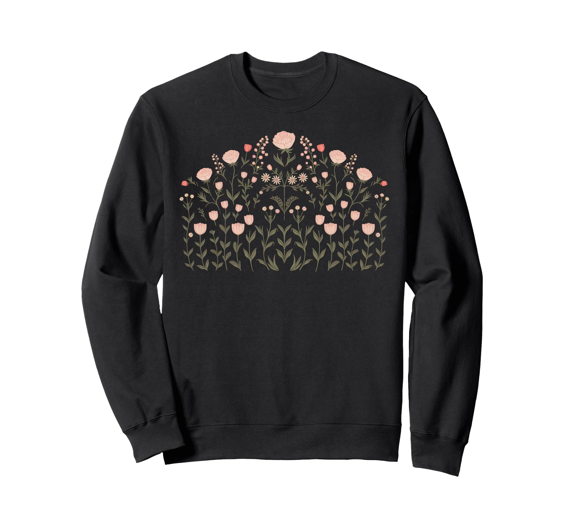 Floral Boho Wildflower Botanical Flower Sweatshirt - Unique Graphic Unisex - T-Shirt, Sweatshirt, Hoodie