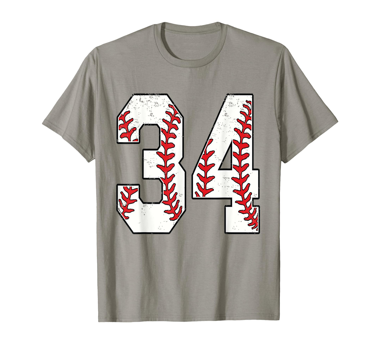 Number 34 Baseball 34 Jersey Number T-Shirt - Graphic Print Men Women - T-Shirt, Sweatshirt, Hoodie
