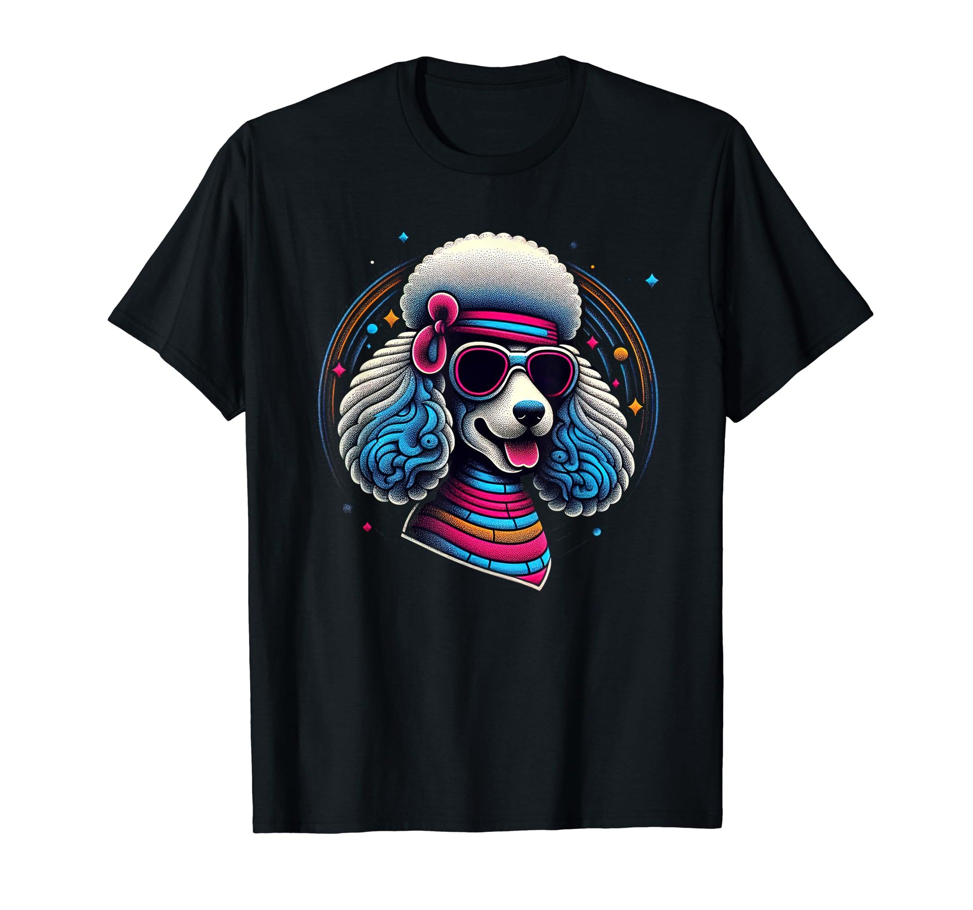 Fun Disco Poodle Groovy Poodle Dog T-Shirt - Minimalist Print for Adults - T-Shirt, Sweatshirt, Hoodie