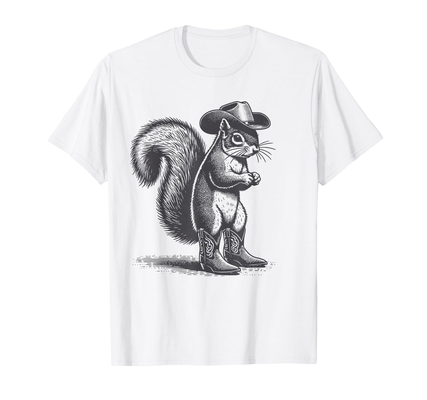 Squirrel Cowboy Cowgirl Squirrel T-Shirt - Novelty Apparel for Adults - T-Shirt, Sweatshirt, Hoodie