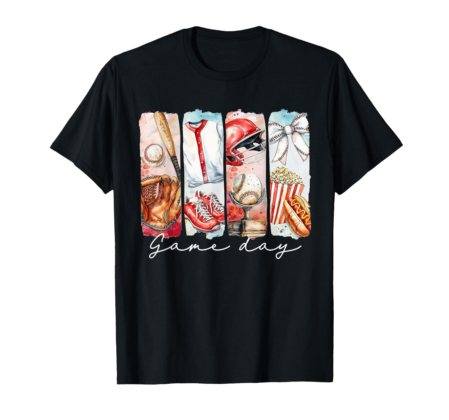 Baseball Game Day Baseball Coquette Bow T-Shirt - Unique Graphic Unisex - T-Shirt, Sweatshirt, Hoodie