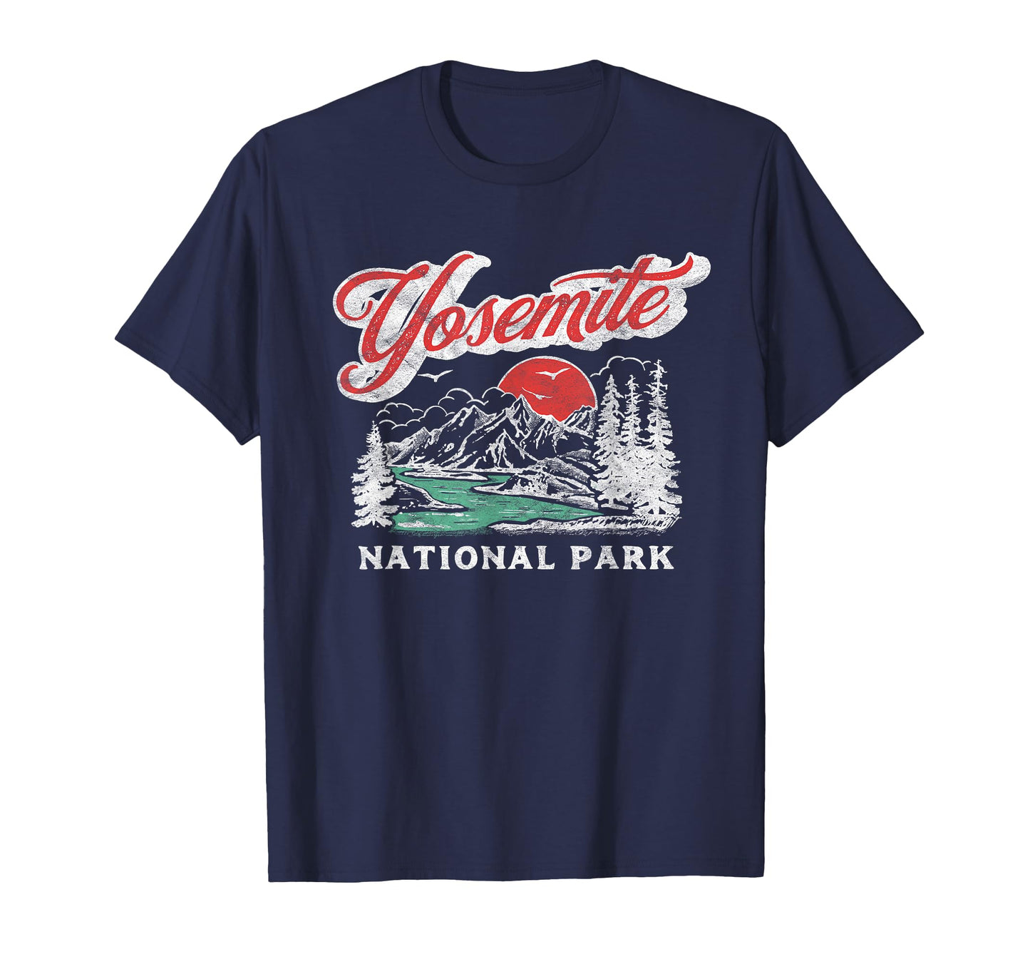 Yosemite National Park 80S Mountains T-Shirt - Graphic Print for Adults - T-Shirt, Sweatshirt, Hoodie