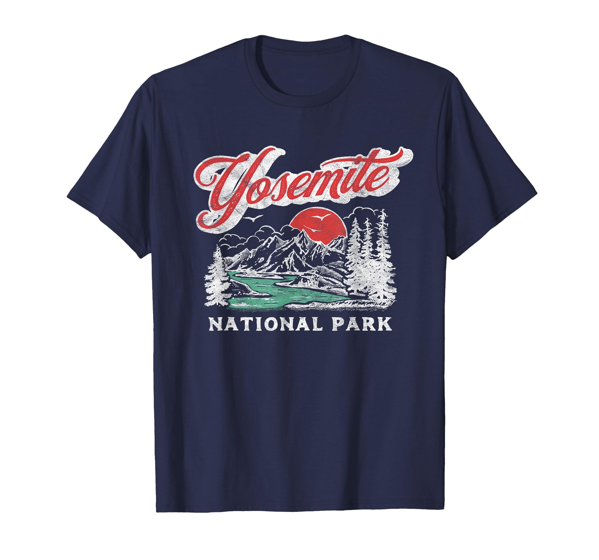 Yosemite National Park 80S Mountains T-Shirt - Graphic Print for Adults - T-Shirt, Sweatshirt, Hoodie