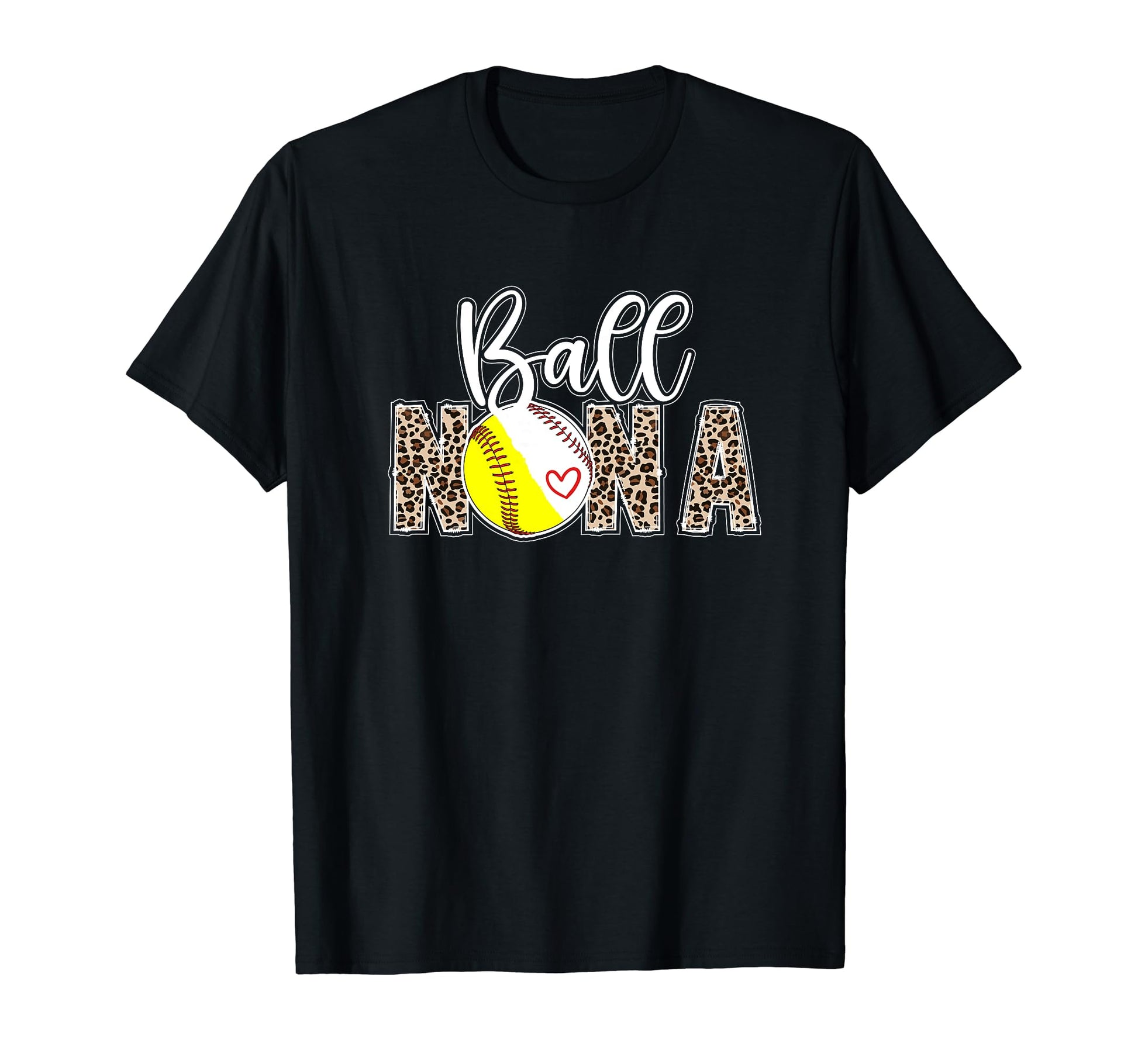 Ball Nana Leopard Softball Baseball T-Shirt - Minimalist Print for Adults - T-Shirt, Sweatshirt, Hoodie