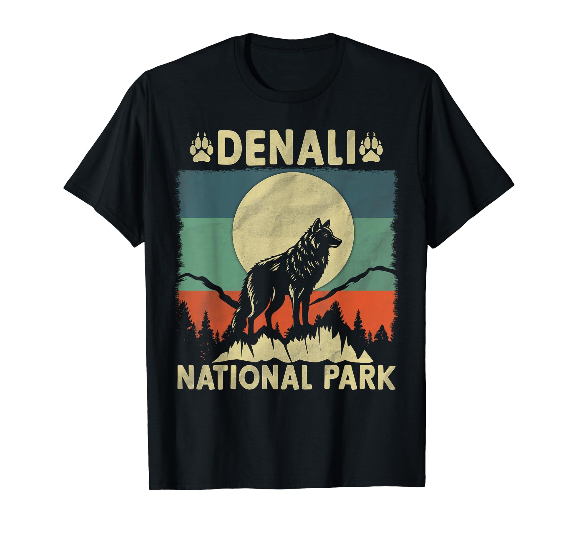 Wolf Denali National Park T-Shirt - Fun Novelty Design Men Women - T-Shirt, Sweatshirt, Hoodie