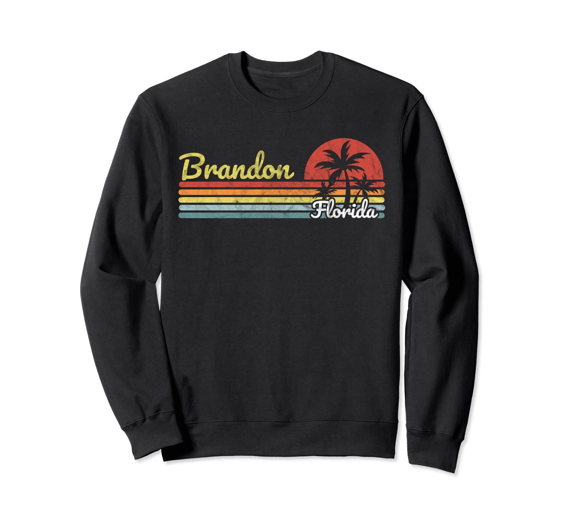 Brandon Fl Florida Stripes Lines Sweatshirt - Trendy Graphic Men Women - T-Shirt, Sweatshirt, Hoodie