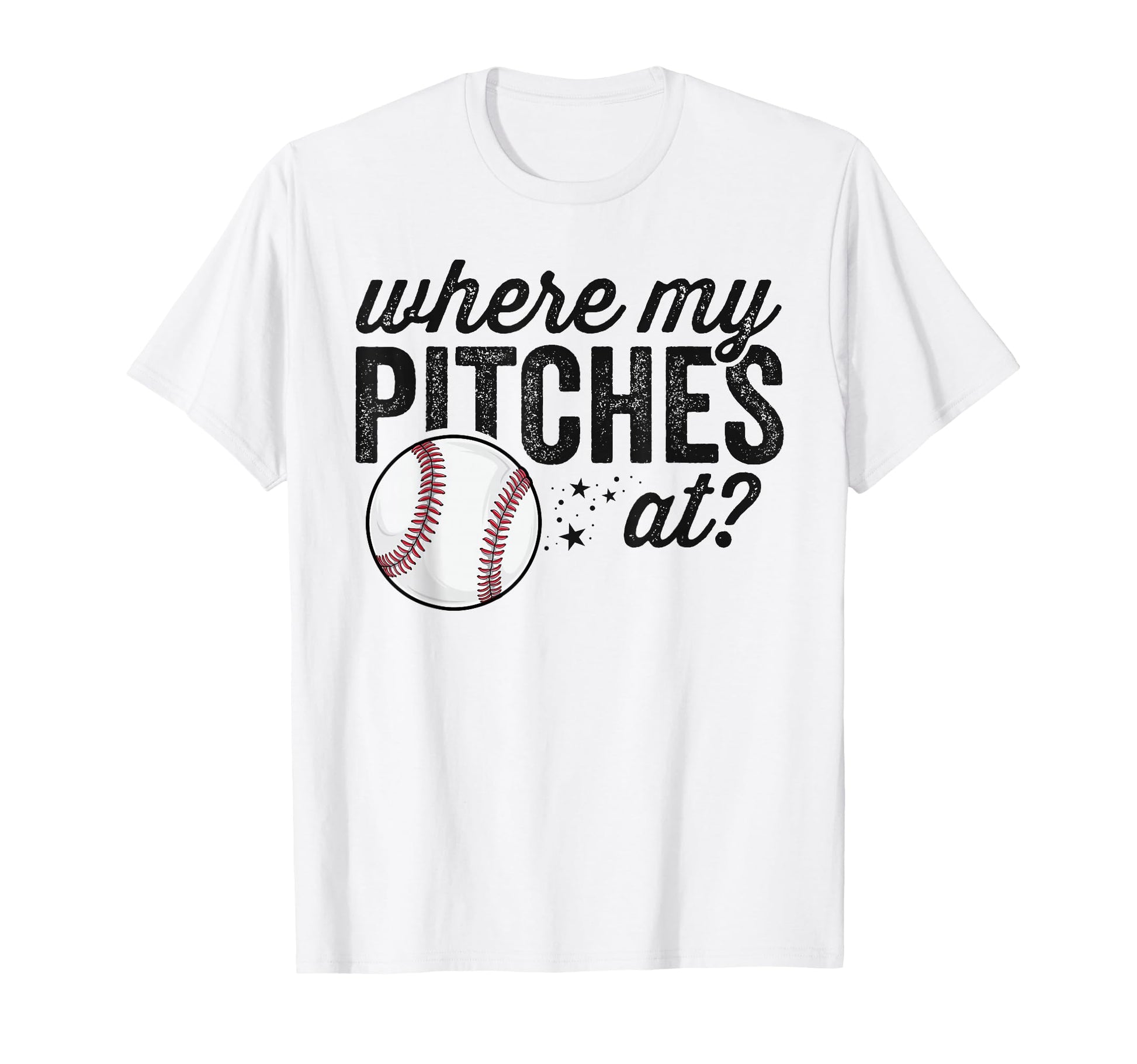 Where My Pitches Funny Mom Baseball T-Shirt - Novelty Apparel for Adults - T-Shirt, Sweatshirt, Hoodie
