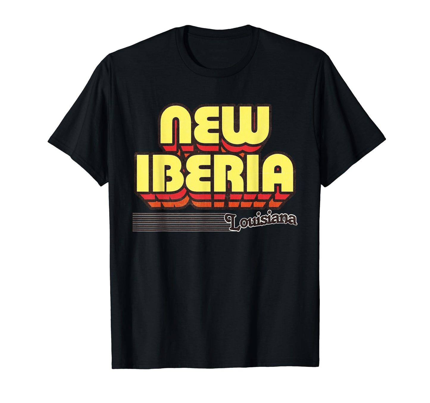 New Iberia Louisiana Stripes T-Shirt - Trendy Graphic Men Women - T-Shirt, Sweatshirt, Hoodie