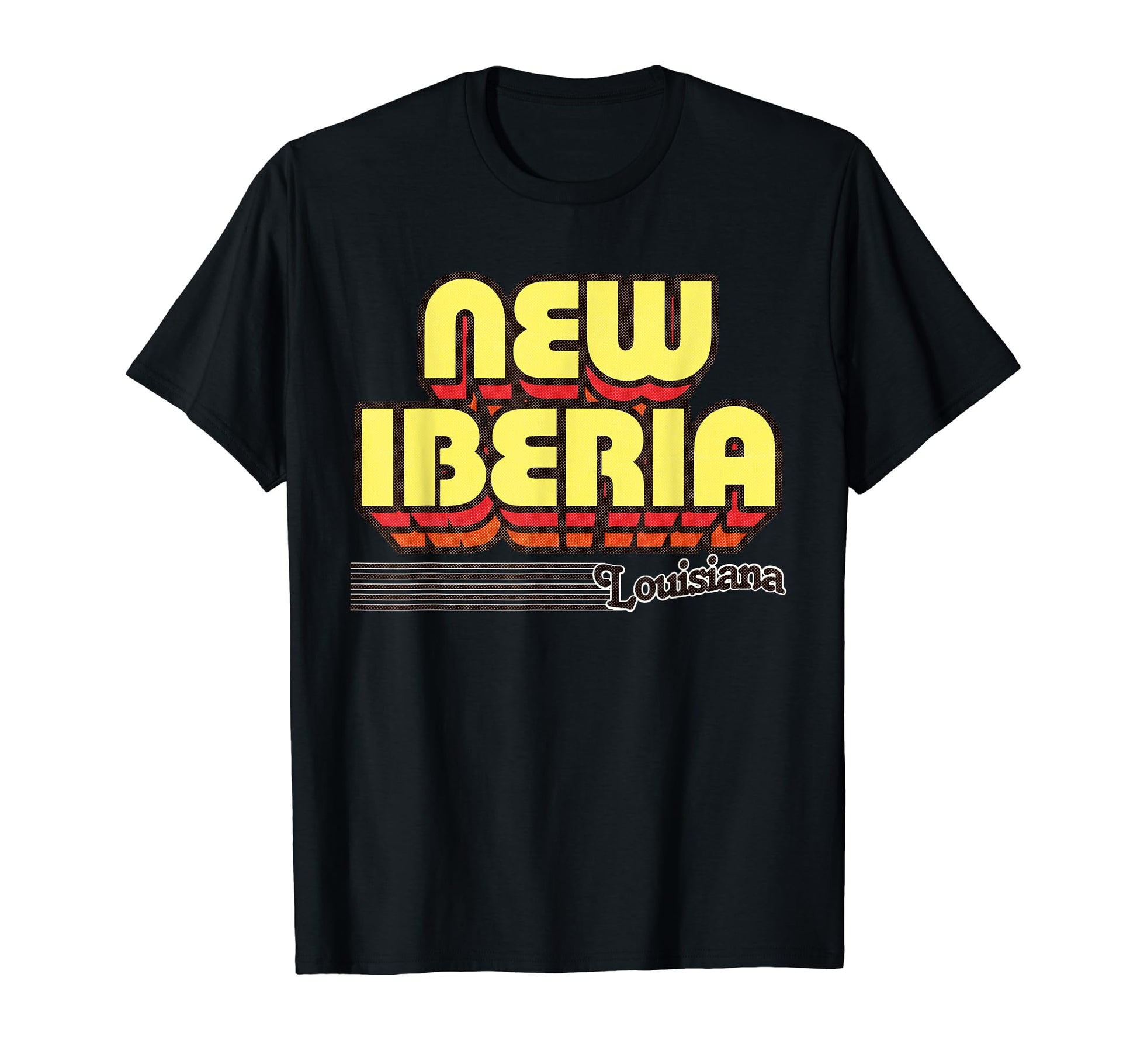 New Iberia Louisiana Stripes T-Shirt - Trendy Graphic Men Women - T-Shirt, Sweatshirt, Hoodie