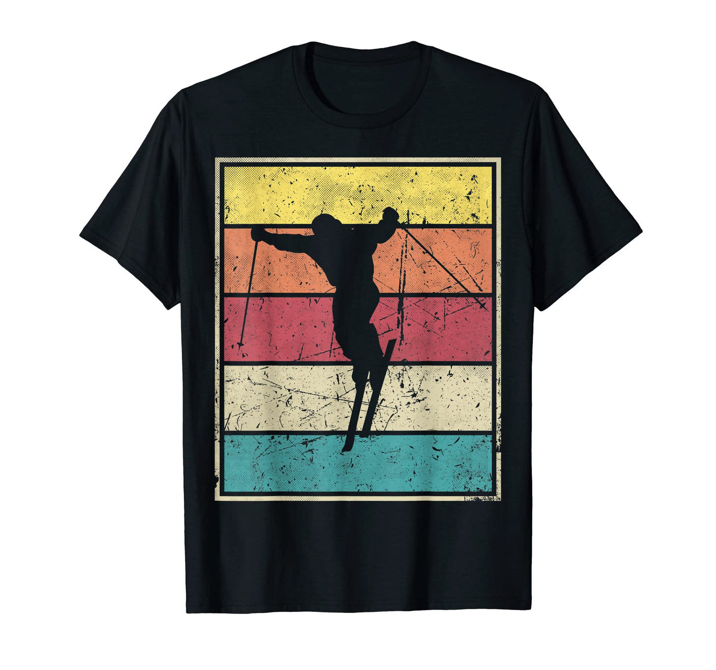 Skiing Trick Stripes T-Shirt - Aesthetic Graphic Men Women - T-Shirt, Sweatshirt, Hoodie