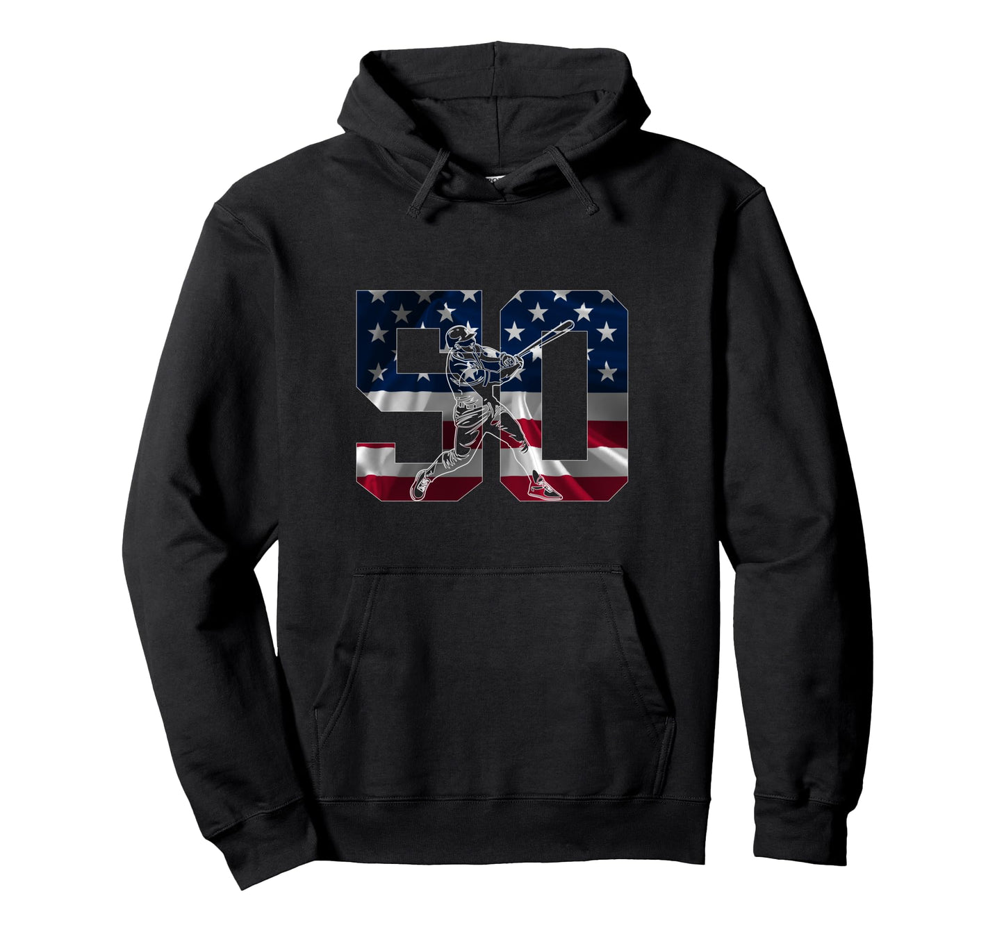 Number 50 Years Baseball 50Th Birthday Hoodie - Casual Everyday Wear Unisex - T-Shirt, Sweatshirt, Hoodie