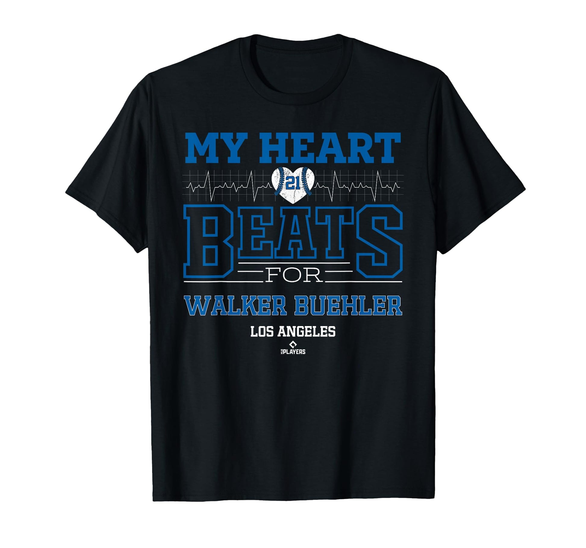 My Heart Beats Walker Buehler Los T-Shirt - Minimalist Print Men Women - T-Shirt, Sweatshirt, Hoodie