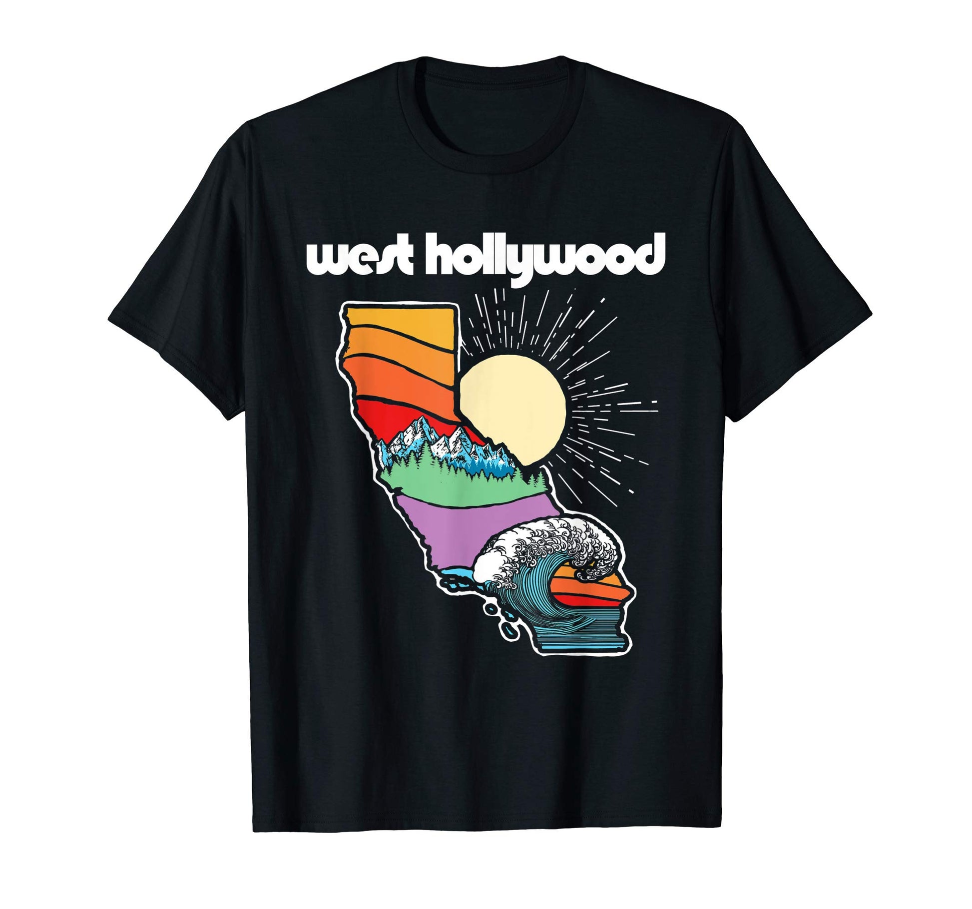 West Hollywood California Outdoors Nature T-Shirt - Minimalist Print Unisex - T-Shirt, Sweatshirt, Hoodie