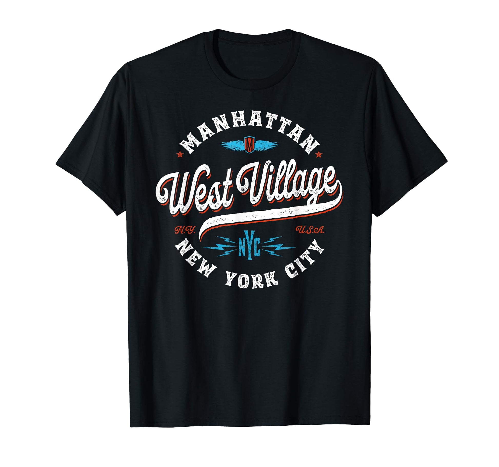 West Village Manhattan New York T-Shirt - Custom Art Print Men Women - T-Shirt, Sweatshirt, Hoodie