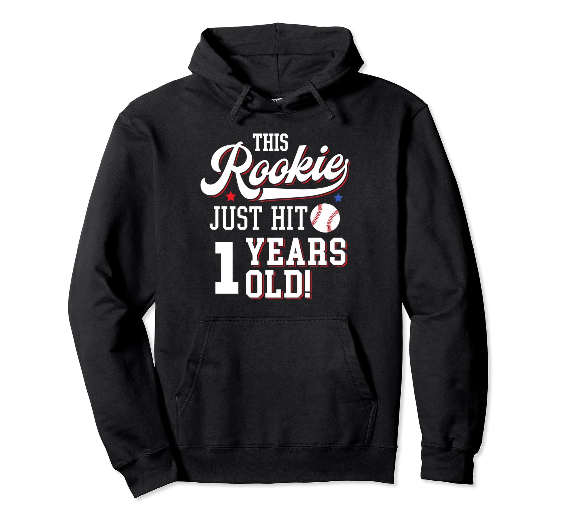 Baseball Birthday Party This Rookie Just Hoodie - Custom Art Print Unisex - T-Shirt, Sweatshirt, Hoodie