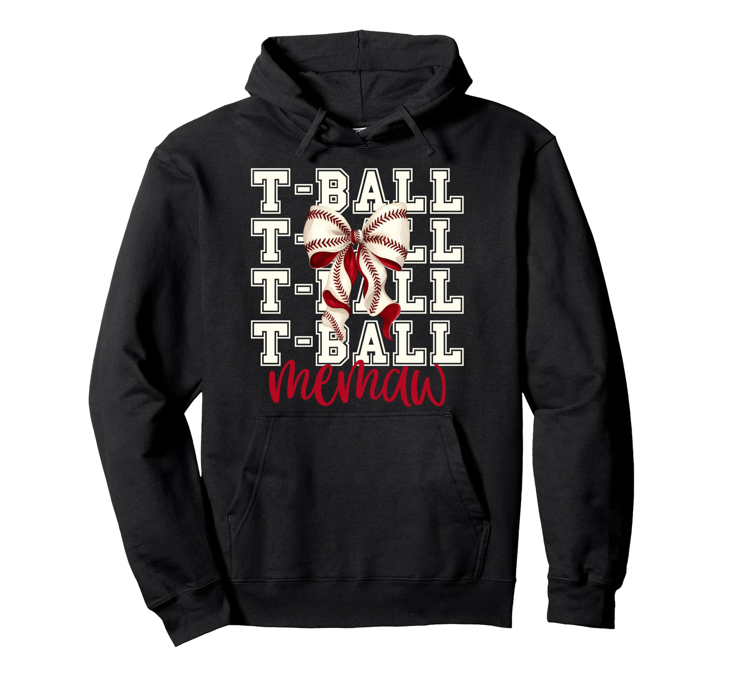Tball Memaw Teeball T Ball Coquette Hoodie - Custom Art Print for Adults - T-Shirt, Sweatshirt, Hoodie