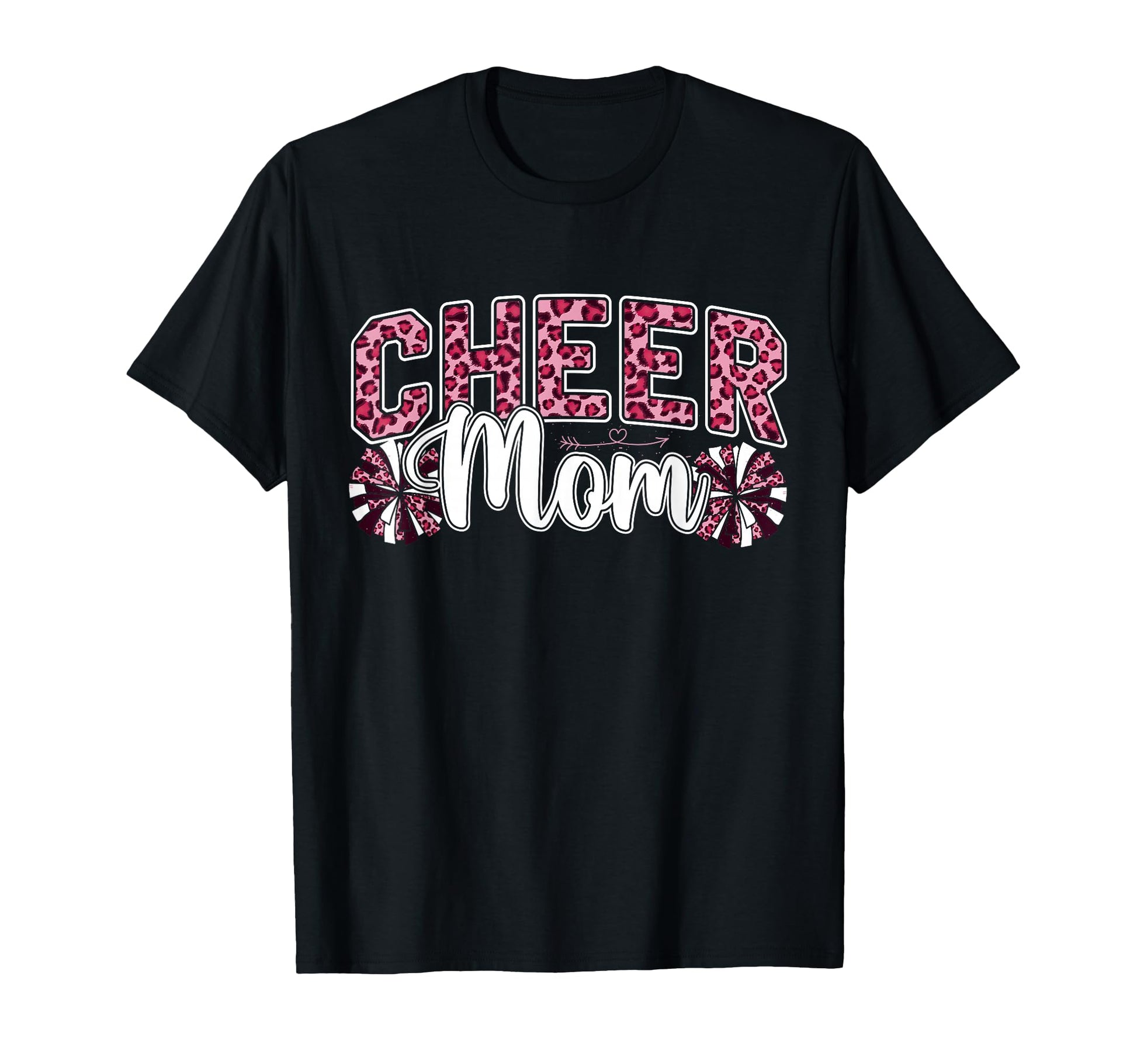 Cheer Mom Leopard Cheerleader T-Shirt - Fun Novelty Design Unisex - T-Shirt, Sweatshirt, Hoodie
