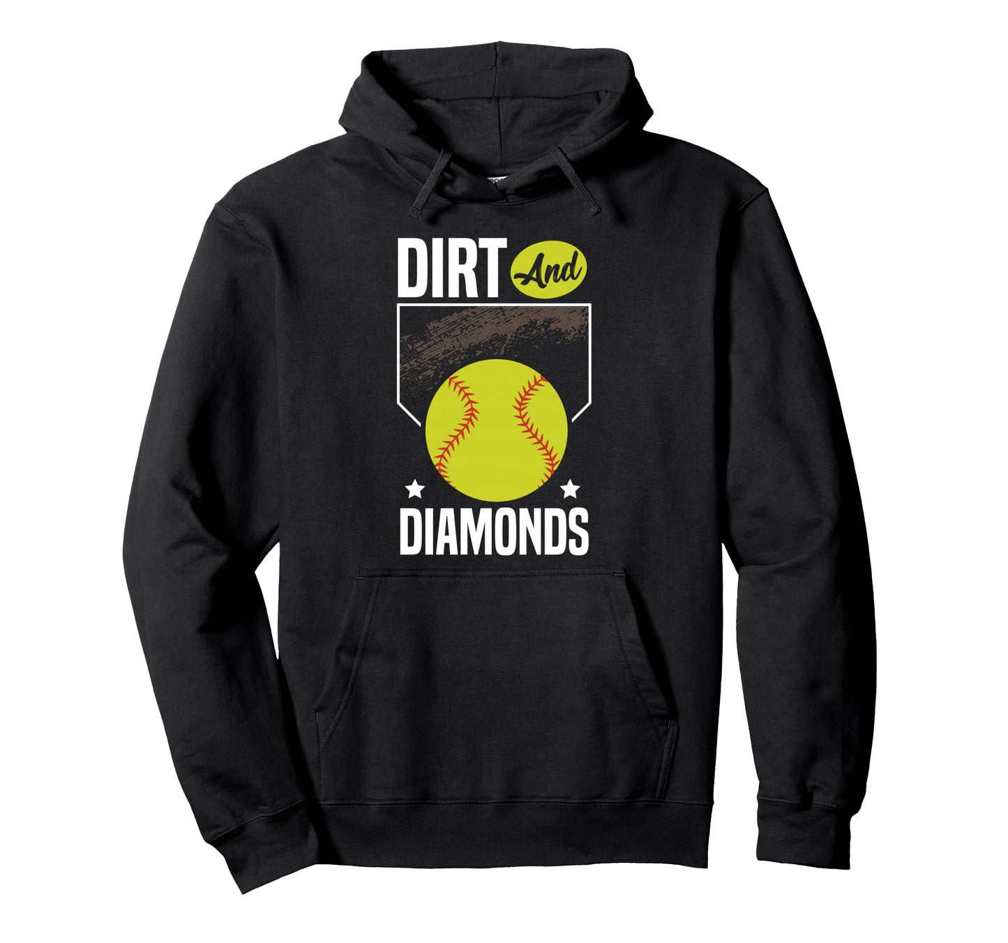 Softball Dirt And Diamonds Funny Hoodie - Novelty Apparel for Adults - T-Shirt, Sweatshirt, Hoodie