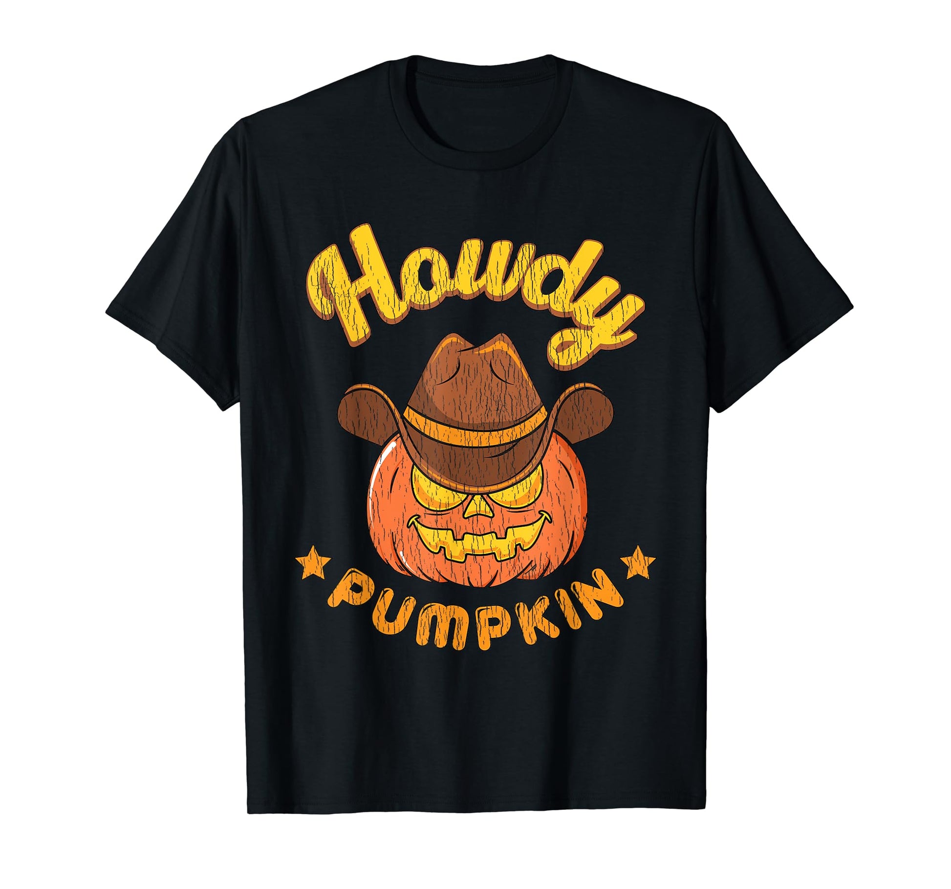 Howdy Pumpkin Western Cowboy Halloween T-Shirt - Minimalist Print Unisex - T-Shirt, Sweatshirt, Hoodie