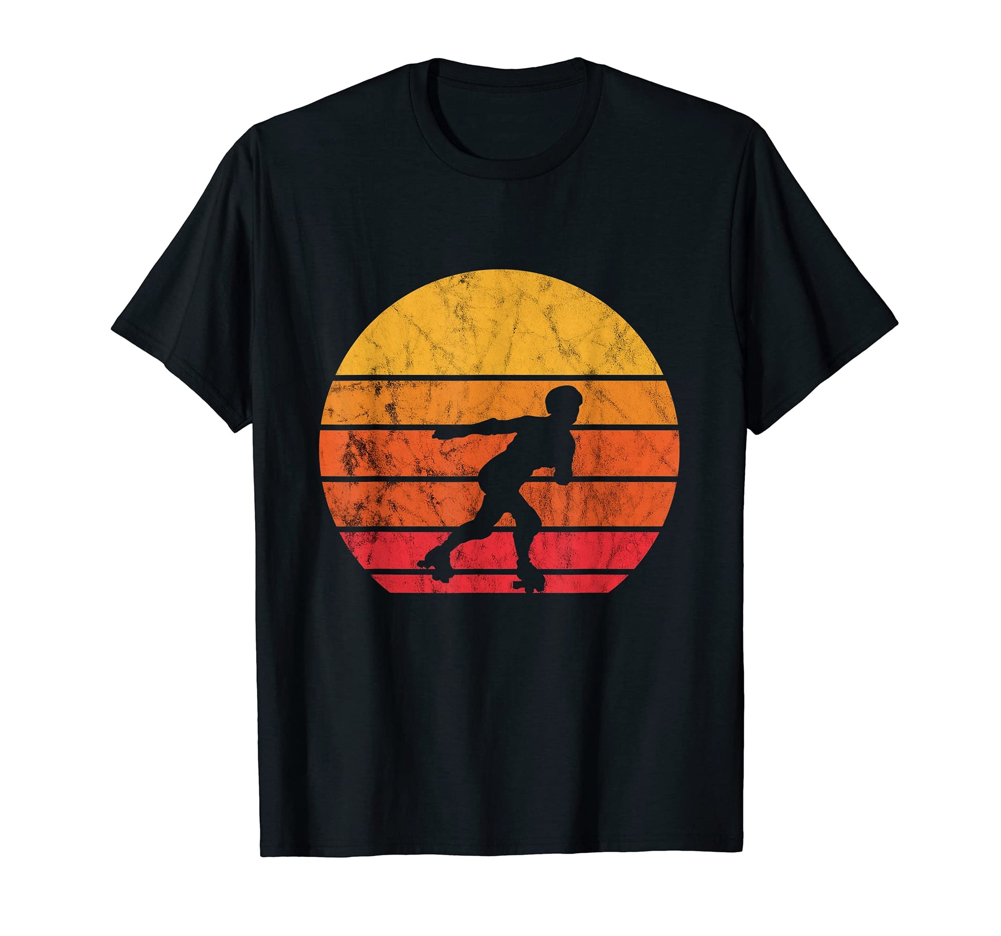 Roller Skates Roller Skater Sunset T-Shirt - Minimalist Print Unisex - T-Shirt, Sweatshirt, Hoodie
