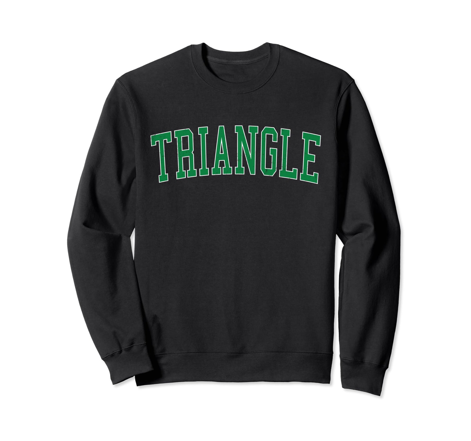 Triangle Va Distressed Green Varsity Sweatshirt - Unique Graphic Men Women - T-Shirt, Sweatshirt, Hoodie