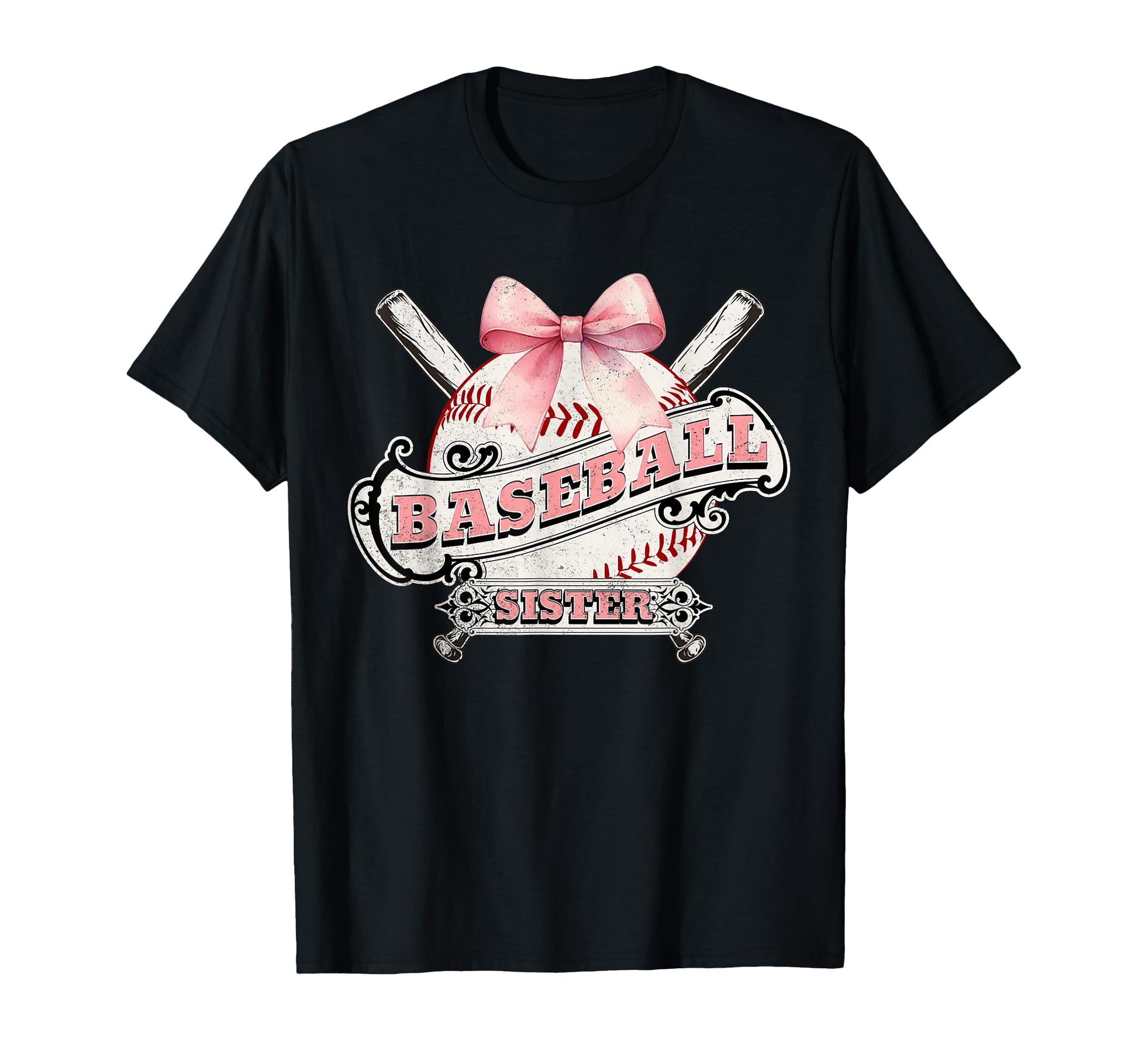 Baseball Sister Coquette Bow Sport T-Shirt - Casual Everyday Wear Unisex - T-Shirt, Sweatshirt, Hoodie