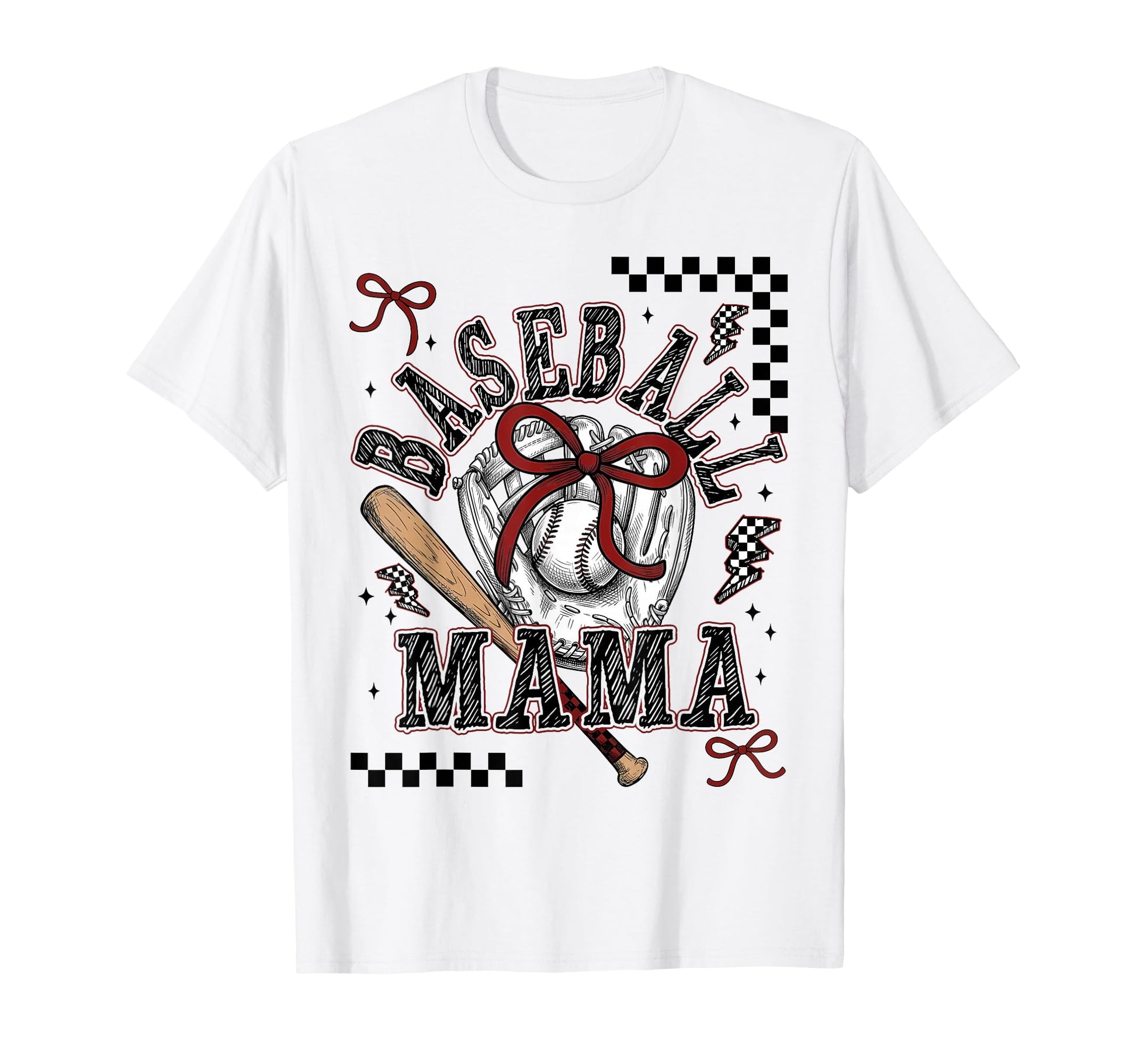 Baseball Mama Coquette Bow Game Day T-Shirt - Fun Novelty Design Unisex - T-Shirt, Sweatshirt, Hoodie