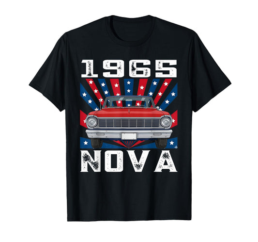 1965 65 Nova Silhouette Muscle Car T-Shirt - Trendy Graphic Men Women - T-Shirt, Sweatshirt, Hoodie