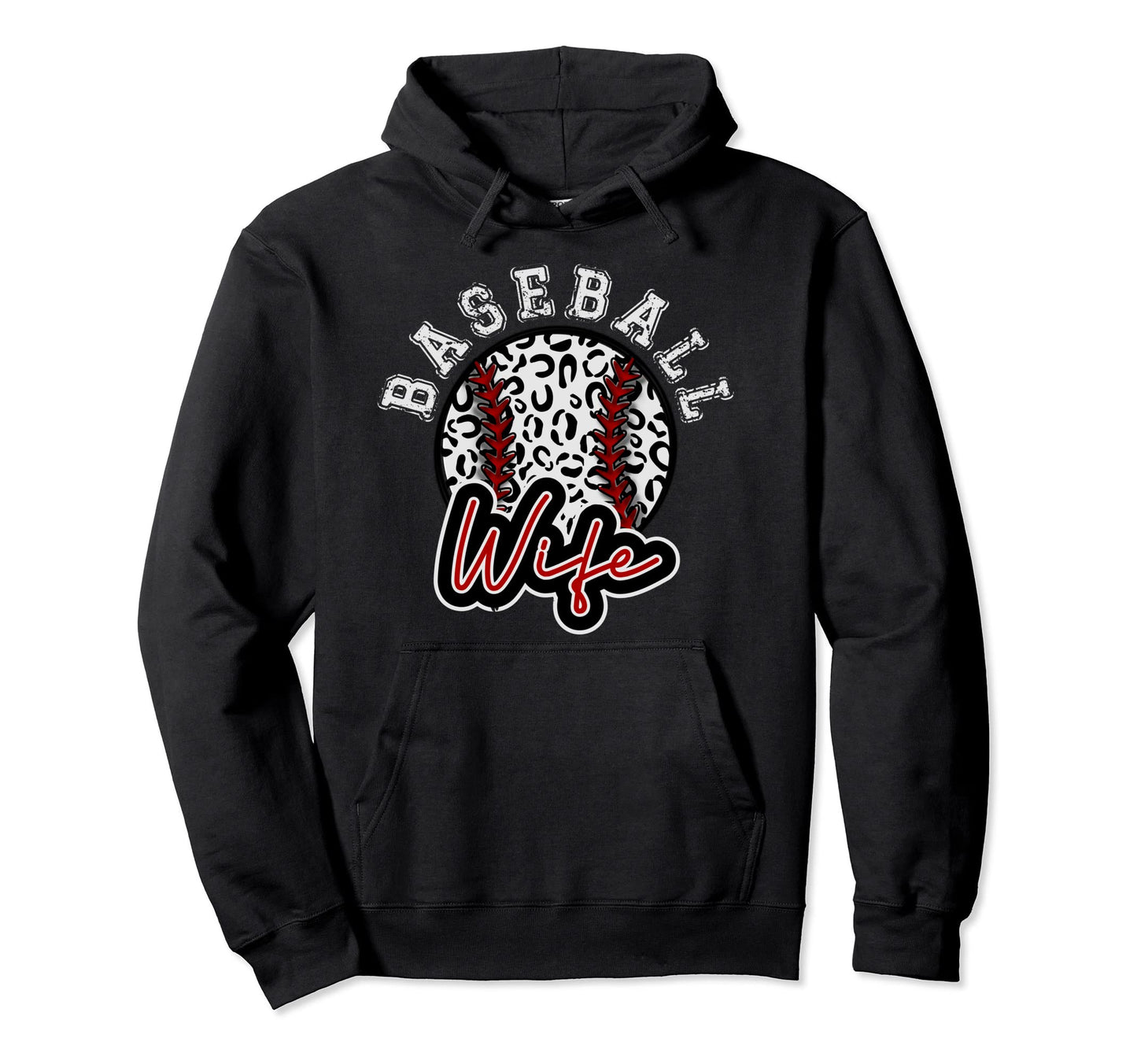 Leopard Cheetah Baseball Wife Womens Hoodie - Graphic Print Men Women - T-Shirt, Sweatshirt, Hoodie