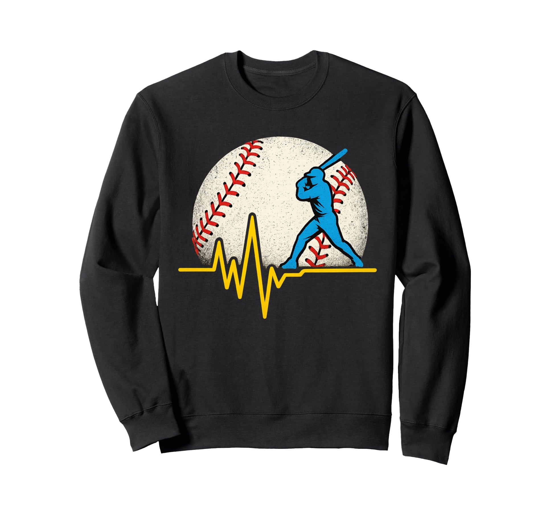 Funny Baseball Heartbeat Baseball Sweatshirt - Graphic Print for Adults - T-Shirt, Sweatshirt, Hoodie