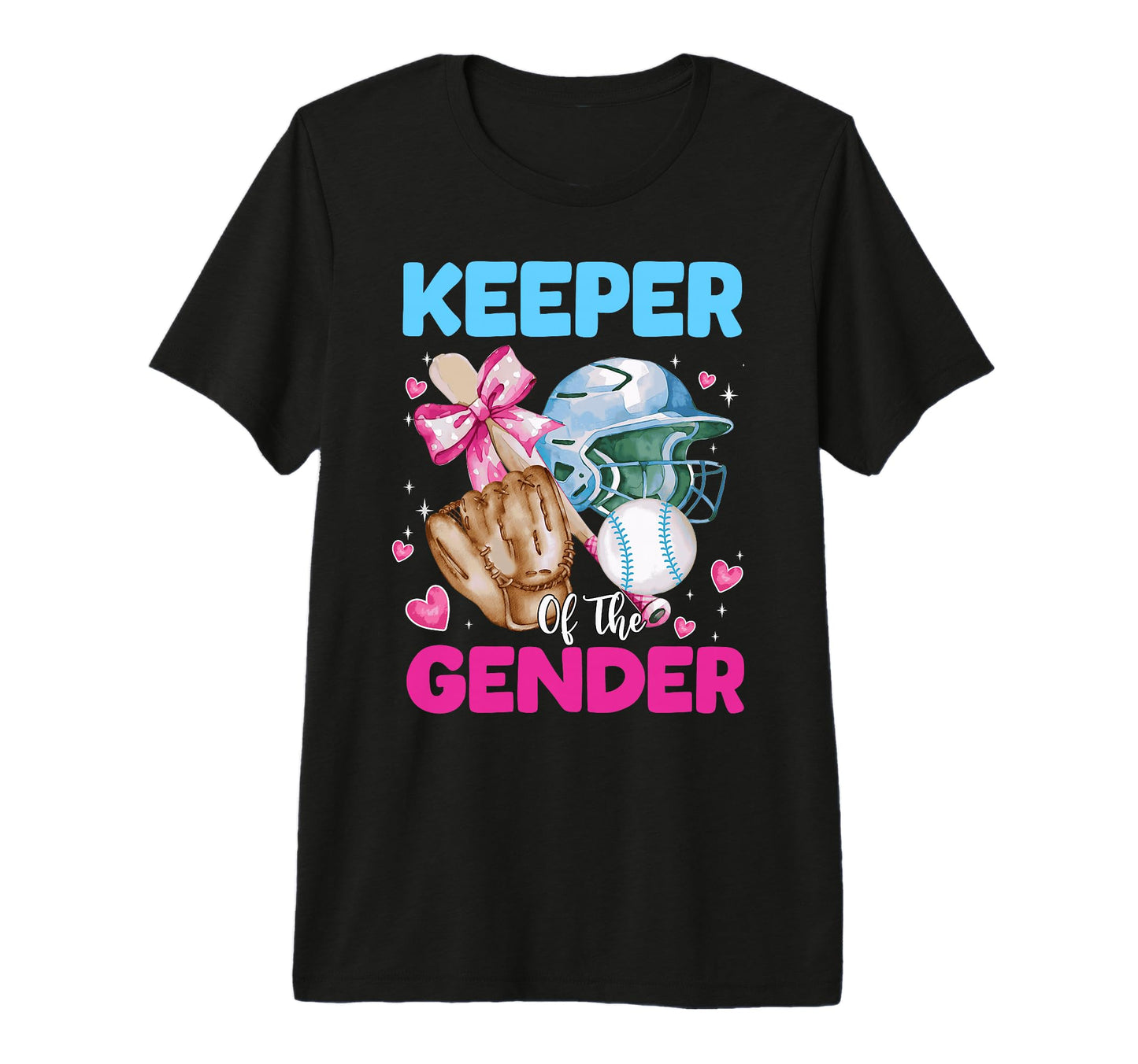 Keeper Gender Baseball Or Bows Gender T-Shirt - Unique Graphic for Adults - T-Shirt, Sweatshirt, Hoodie