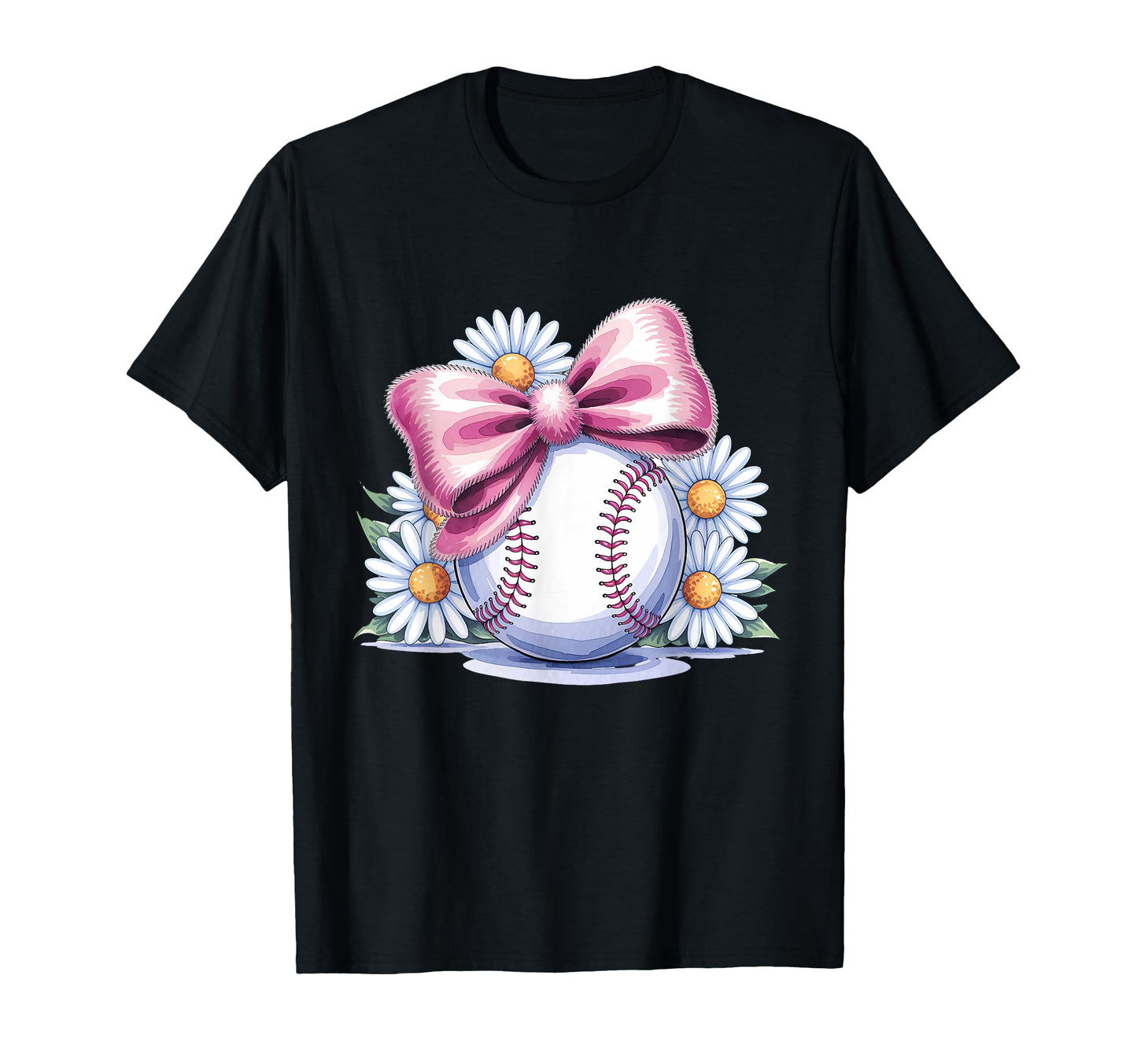Baseball Coquette Bow Baseball Player T-Shirt - Trendy Graphic for Adults - T-Shirt, Sweatshirt, Hoodie