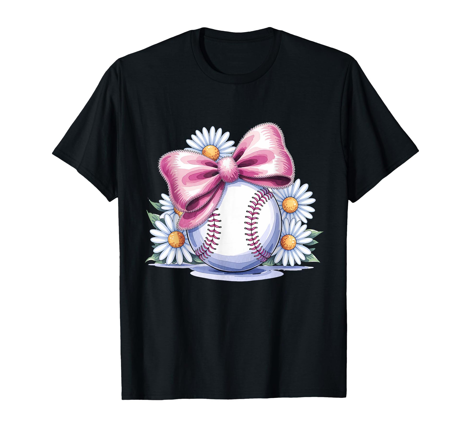 Baseball Coquette Bow Baseball Player T-Shirt - Trendy Graphic for Adults - T-Shirt, Sweatshirt, Hoodie